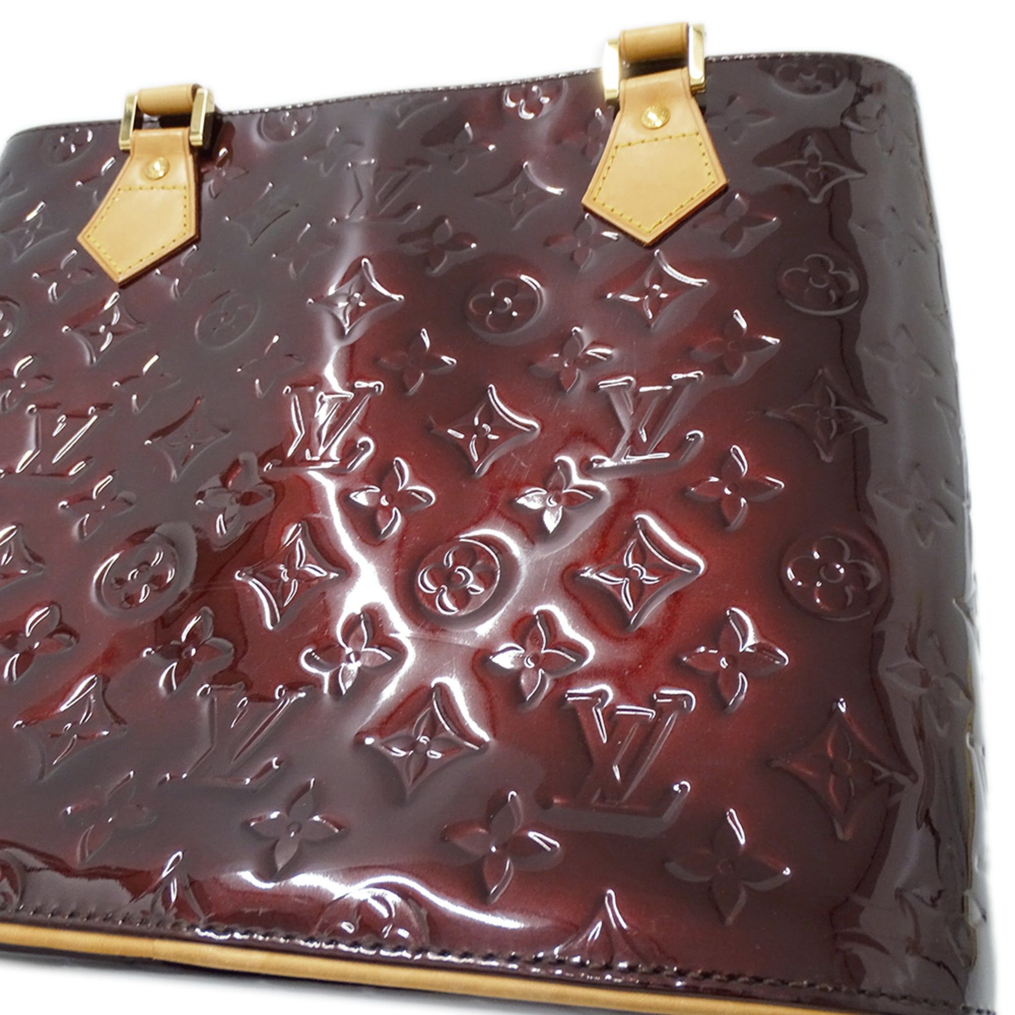 Louis Vuitton Louis Vuitton handbag, Monogram Vernis, women's brand tote bag, Houston, Amarante, M91999, purple. Size ONE SIZE - 12 Thumbnail