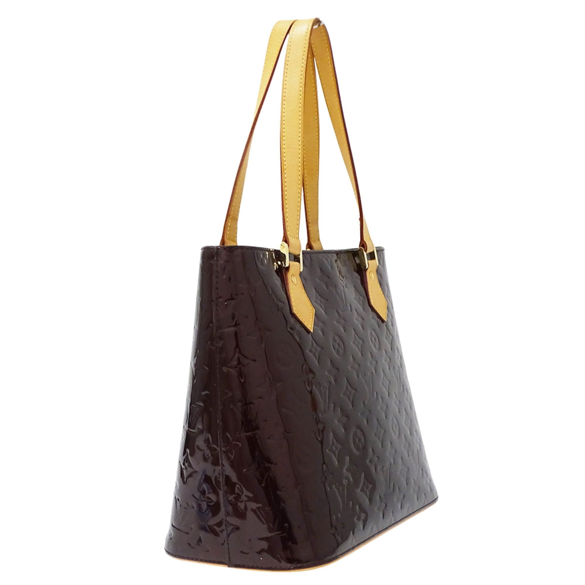Louis Vuitton Louis Vuitton handbag, Monogram Vernis, women's brand tote bag, Houston, Amarante, M91999, purple. Size ONE SIZE - 4 Thumbnail