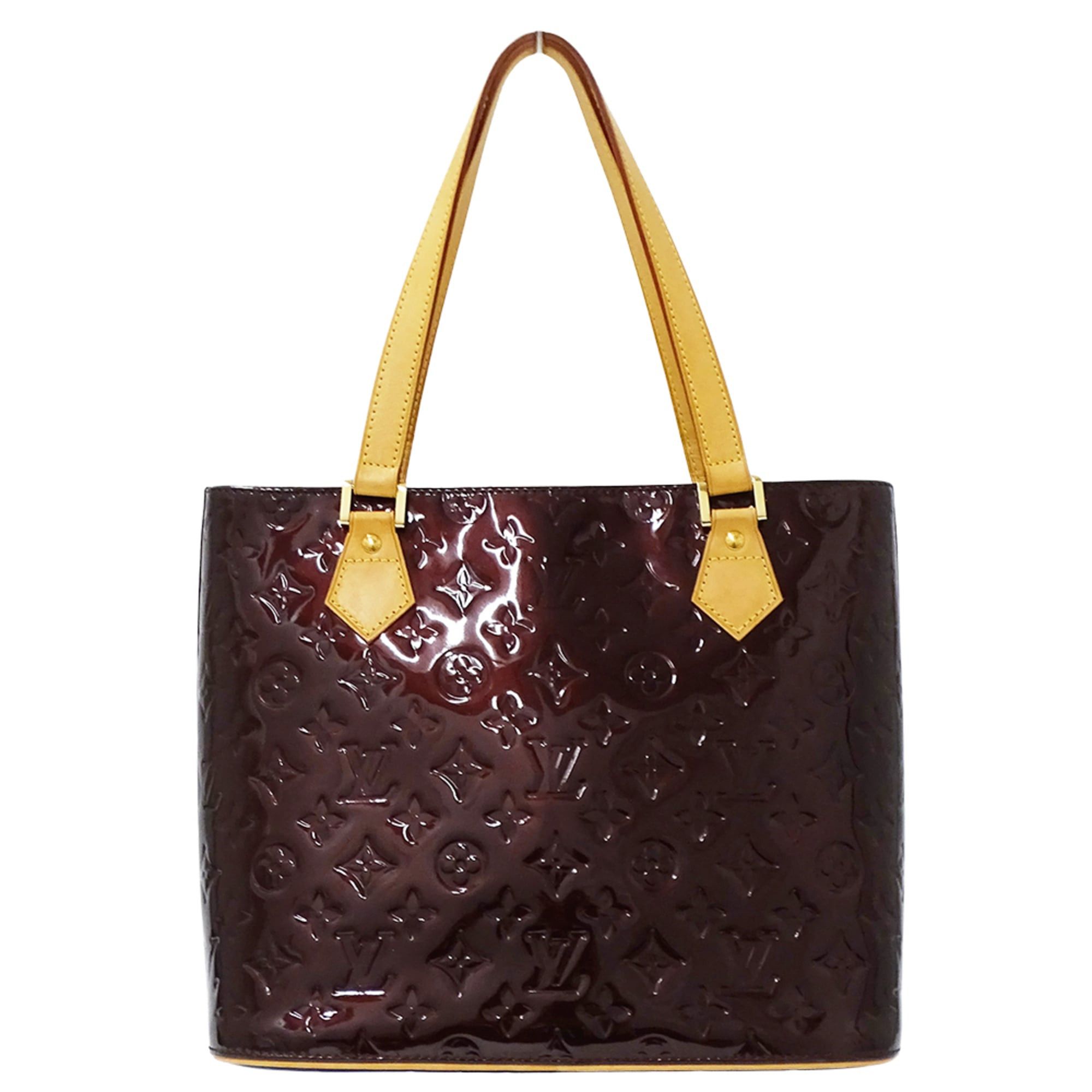 Louis Vuitton Louis Vuitton handbag, Monogram Vernis, women's brand tote bag, Houston, Amarante, M91999, purple. Size ONE SIZE - 2 Thumbnail
