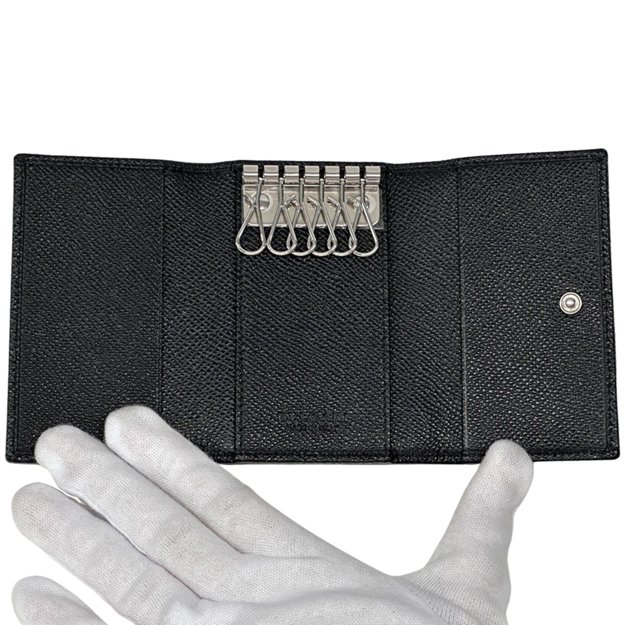 Bvlgari BVLGARI Key Case for Women and Men - Brand Name Leather Black 6-Hook Compact Size ONE SIZE - 4 Thumbnail
