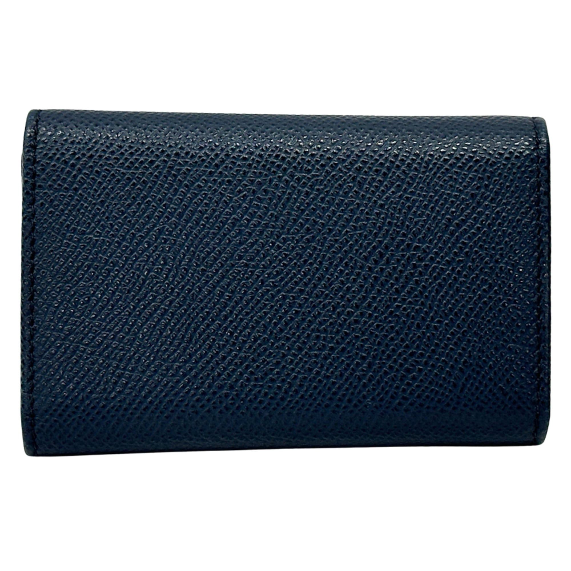 Bvlgari BVLGARI Key Case for Women and Men - Brand Name Leather Navy 6-Key Compact Size ONE SIZE - 2 Thumbnail