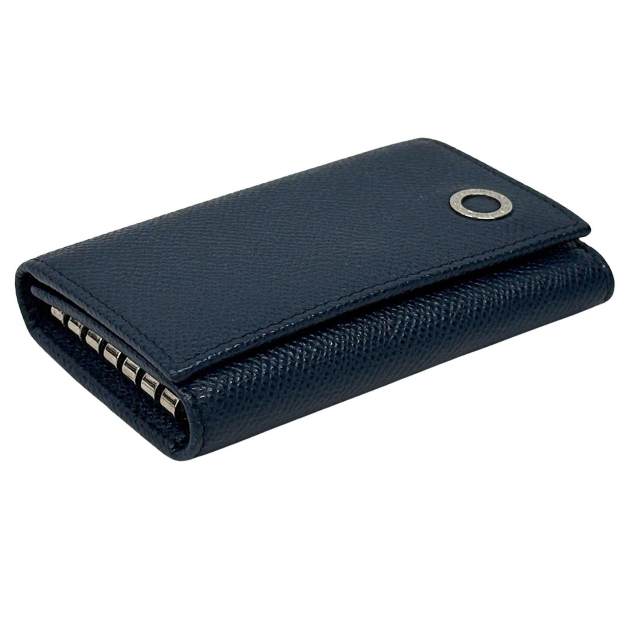 Bvlgari BVLGARI Key Case for Women and Men - Brand Name Leather Navy 6-Key Compact Size ONE SIZE - 3 Thumbnail