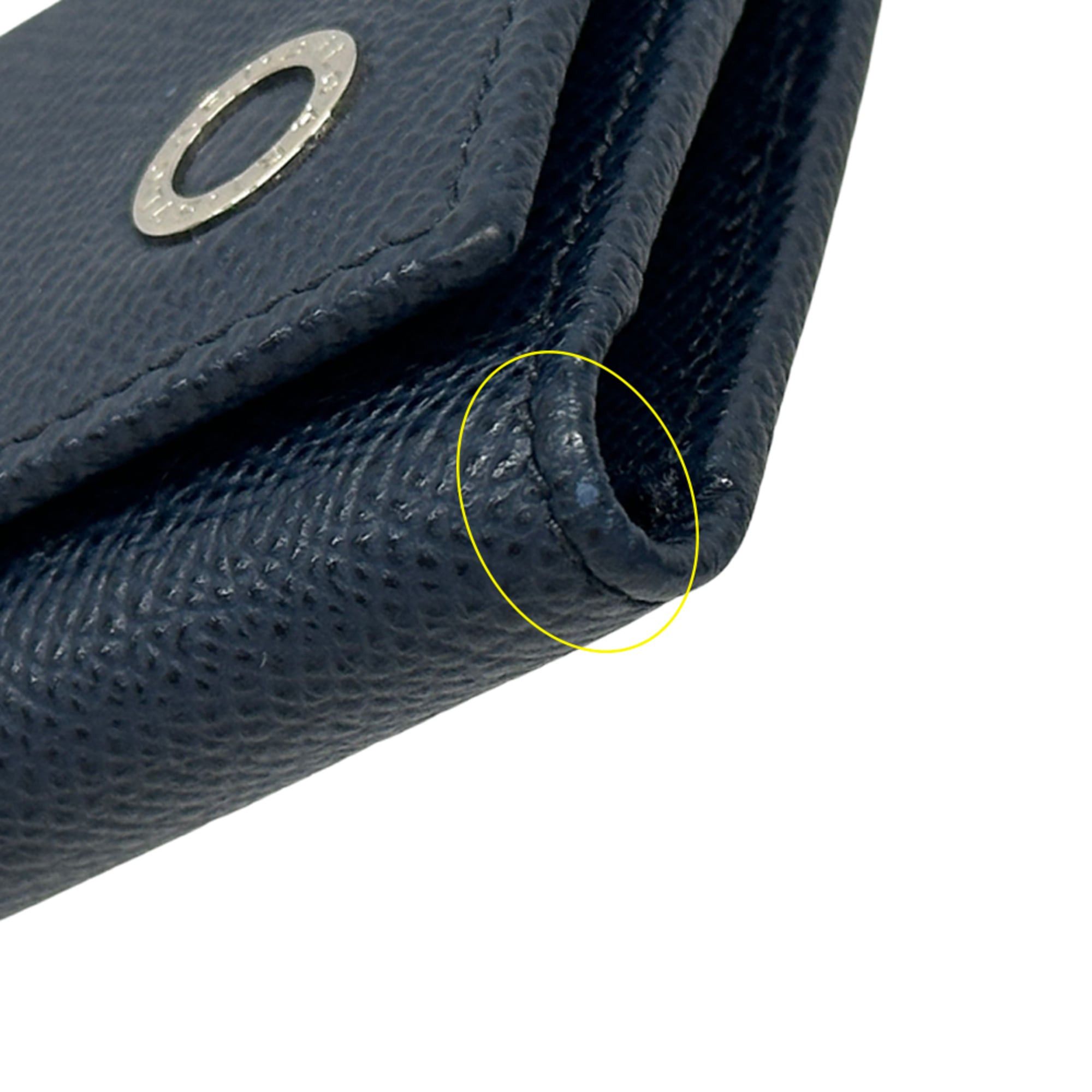 Bvlgari BVLGARI Key Case for Women and Men - Brand Name Leather Navy 6-Key Compact Size ONE SIZE - 10 Thumbnail