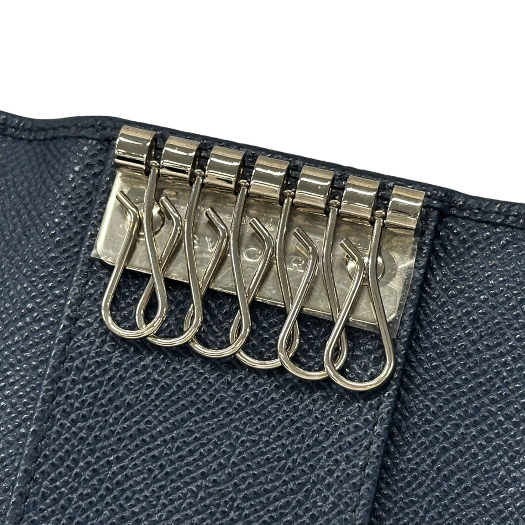 Bvlgari BVLGARI Key Case for Women and Men - Brand Name Leather Navy 6-Key Compact Size ONE SIZE - 5 Thumbnail