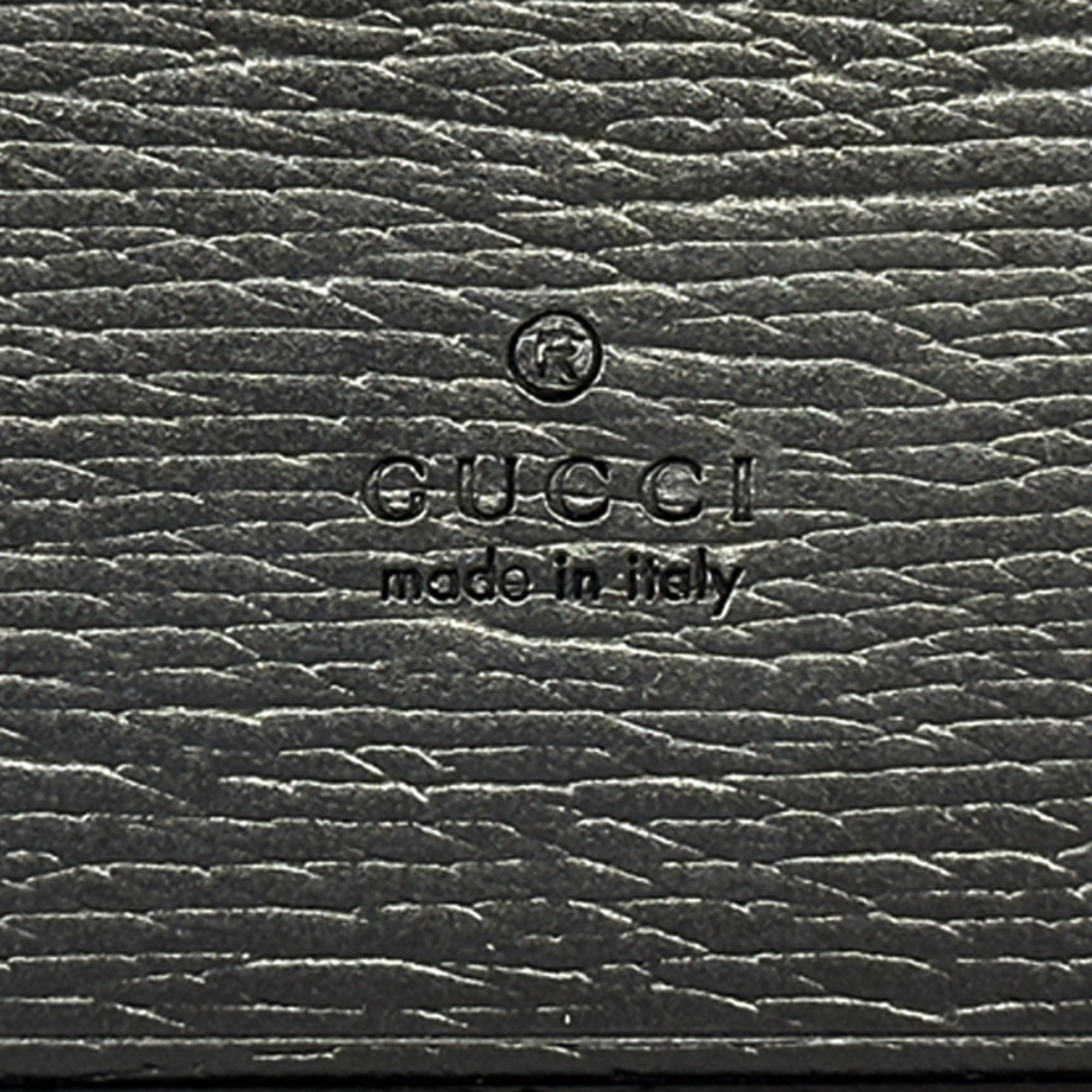 Gucci Gucci business card holder/card case for women and men, brand name, leather, black, gold hardware, 790101 Size ONE SIZE - 5 Thumbnail