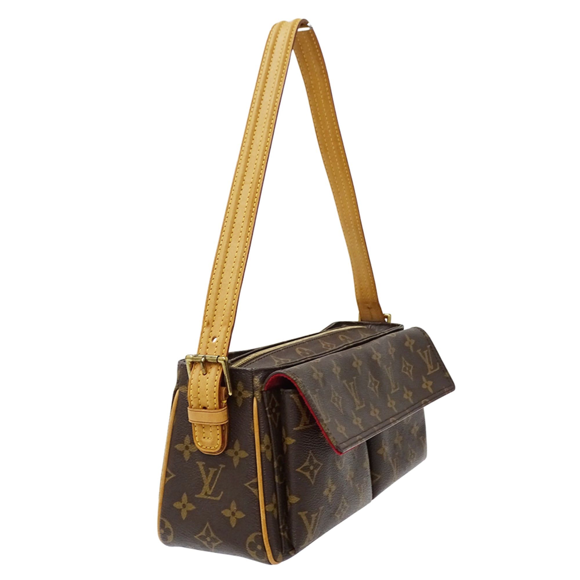 Louis Vuitton Louis Vuitton handbag, Monogram, women's brand shoulder bag, Viva Cite MM M51164, brown, one-shoulder, bag. Size ONE SIZE - 4 Thumbnail