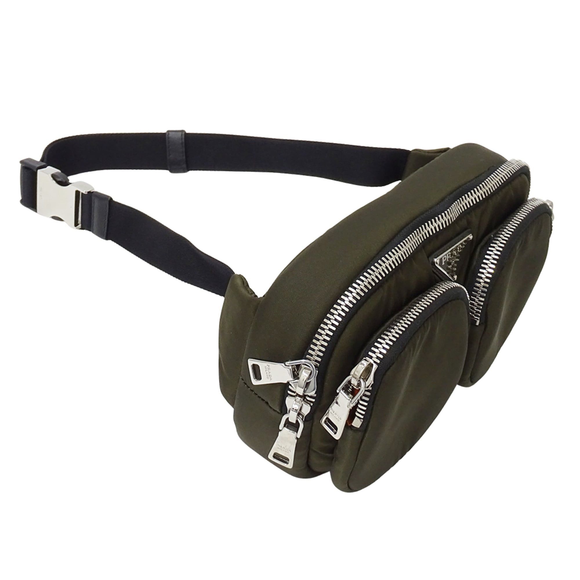 Prada Prada handbag for women and men, brand name, body bag, waist nylon, khaki, 1BL026 Size ONE SIZE - 4 Thumbnail