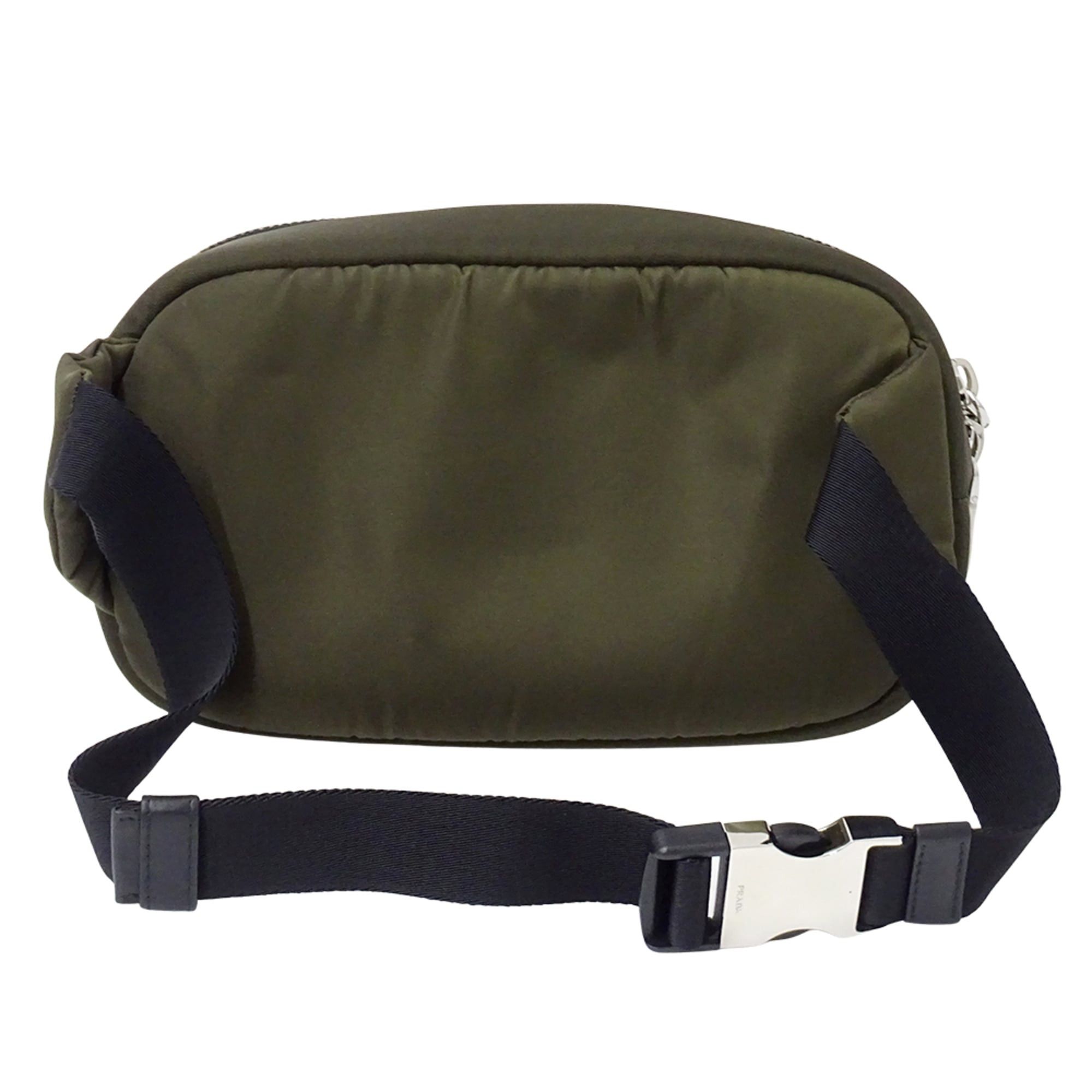 Prada Prada handbag for women and men, brand name, body bag, waist nylon, khaki, 1BL026 Size ONE SIZE - 2 Thumbnail