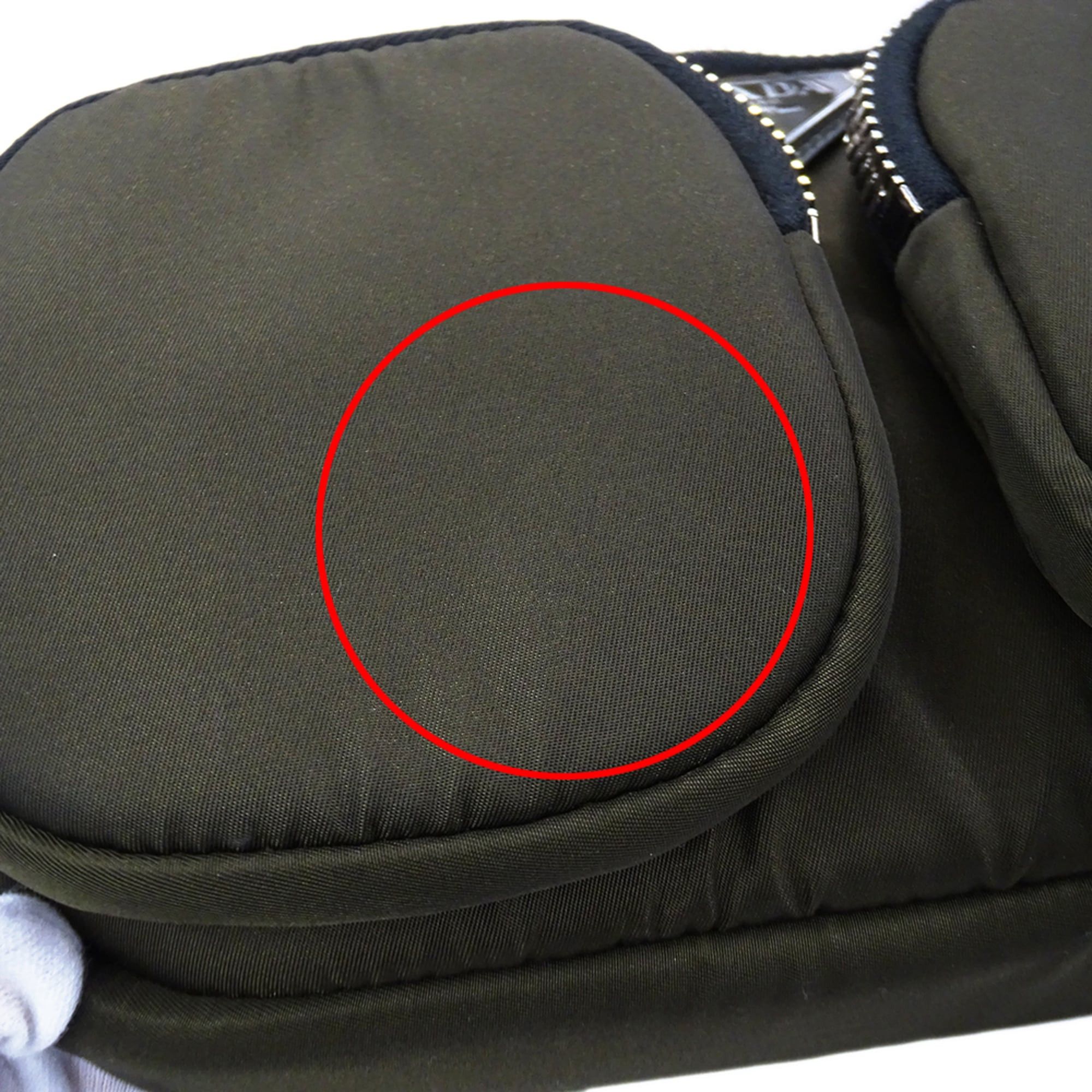 Prada Prada handbag for women and men, brand name, body bag, waist nylon, khaki, 1BL026 Size ONE SIZE - 10 Thumbnail