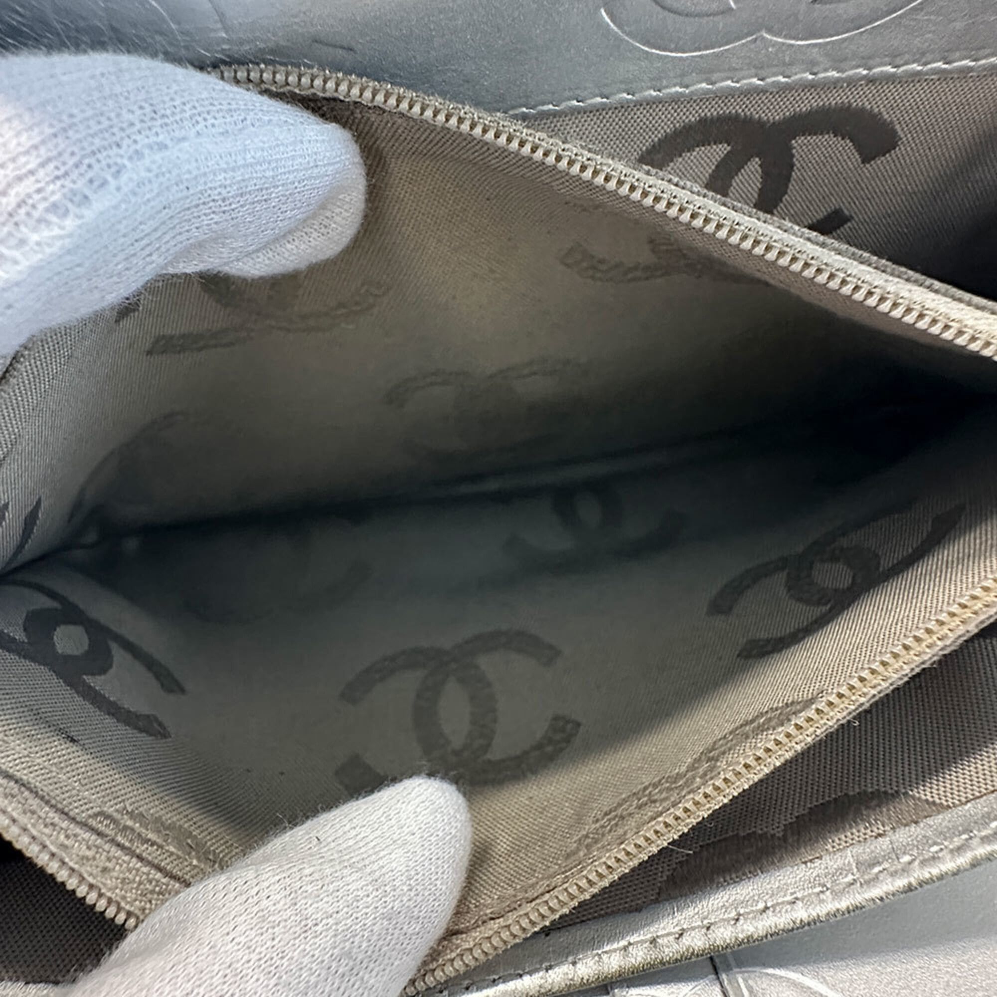 Chanel Chanel Cambon Women's Long Wallet, Lambskin, Black, Silver Size ONE SIZE - 12 Thumbnail