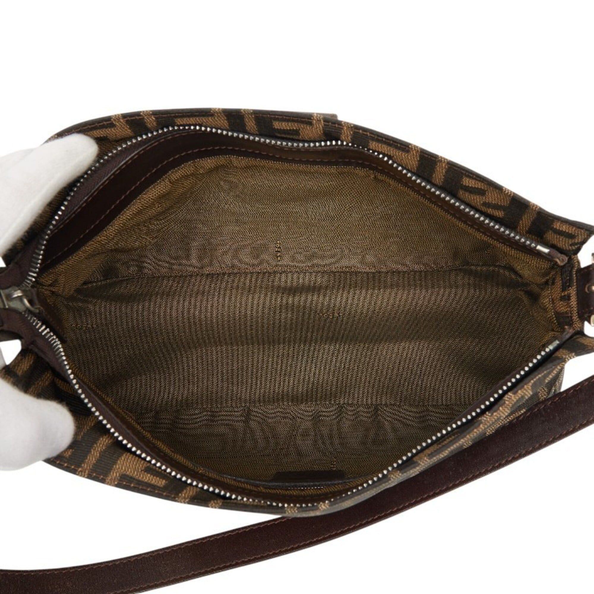 Fendi Fendi Zucca One-Shoulder Bag 26566 Brown Canvas Leather Women's FENDI Size ONE SIZE - 11 Thumbnail