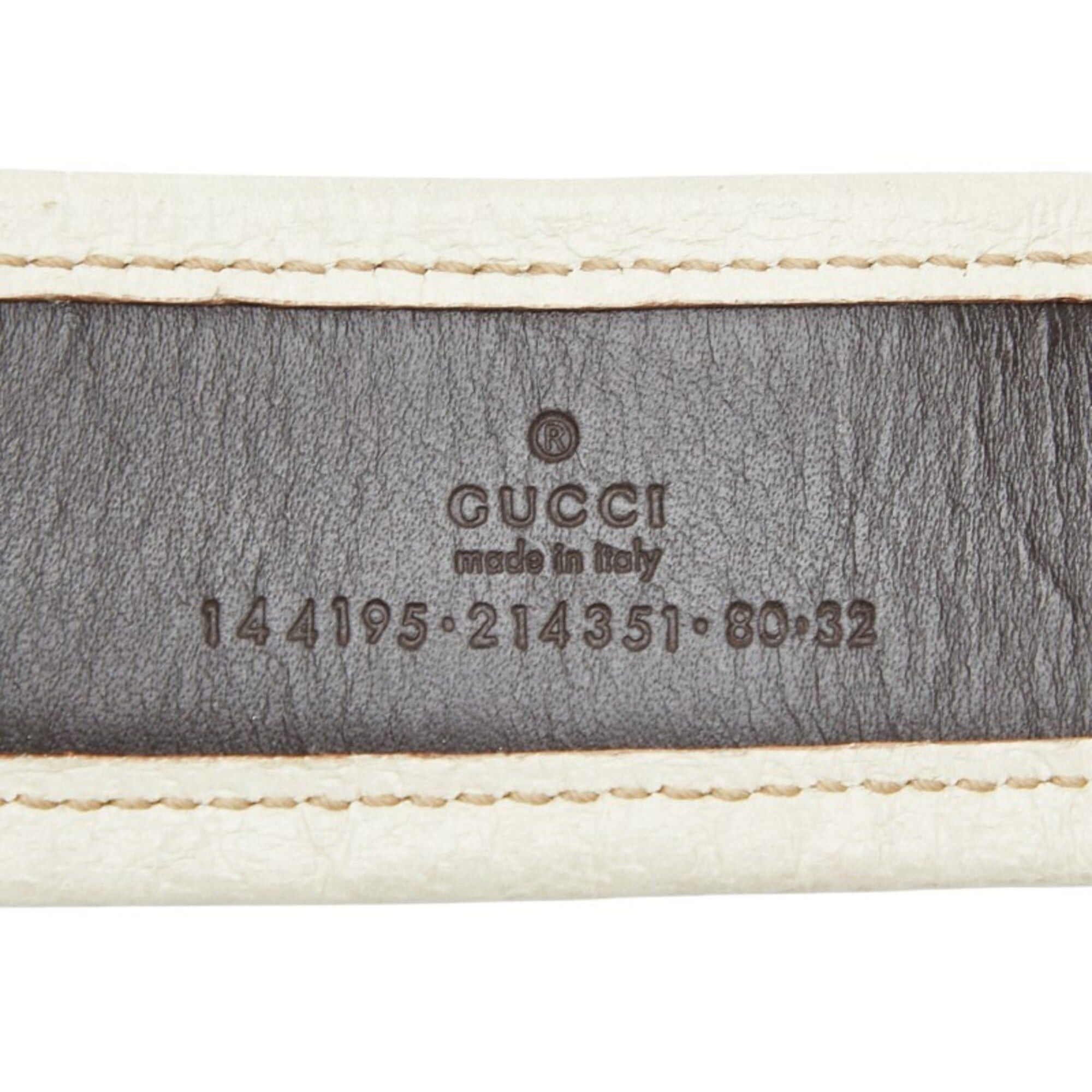 Gucci Gucci GG Canvas Belt, Size: 80 (32), Item No. 144195, Beige/Ivory, Canvas/Leather, Women's, GUCCI Size ONE SIZE - 7 Thumbnail