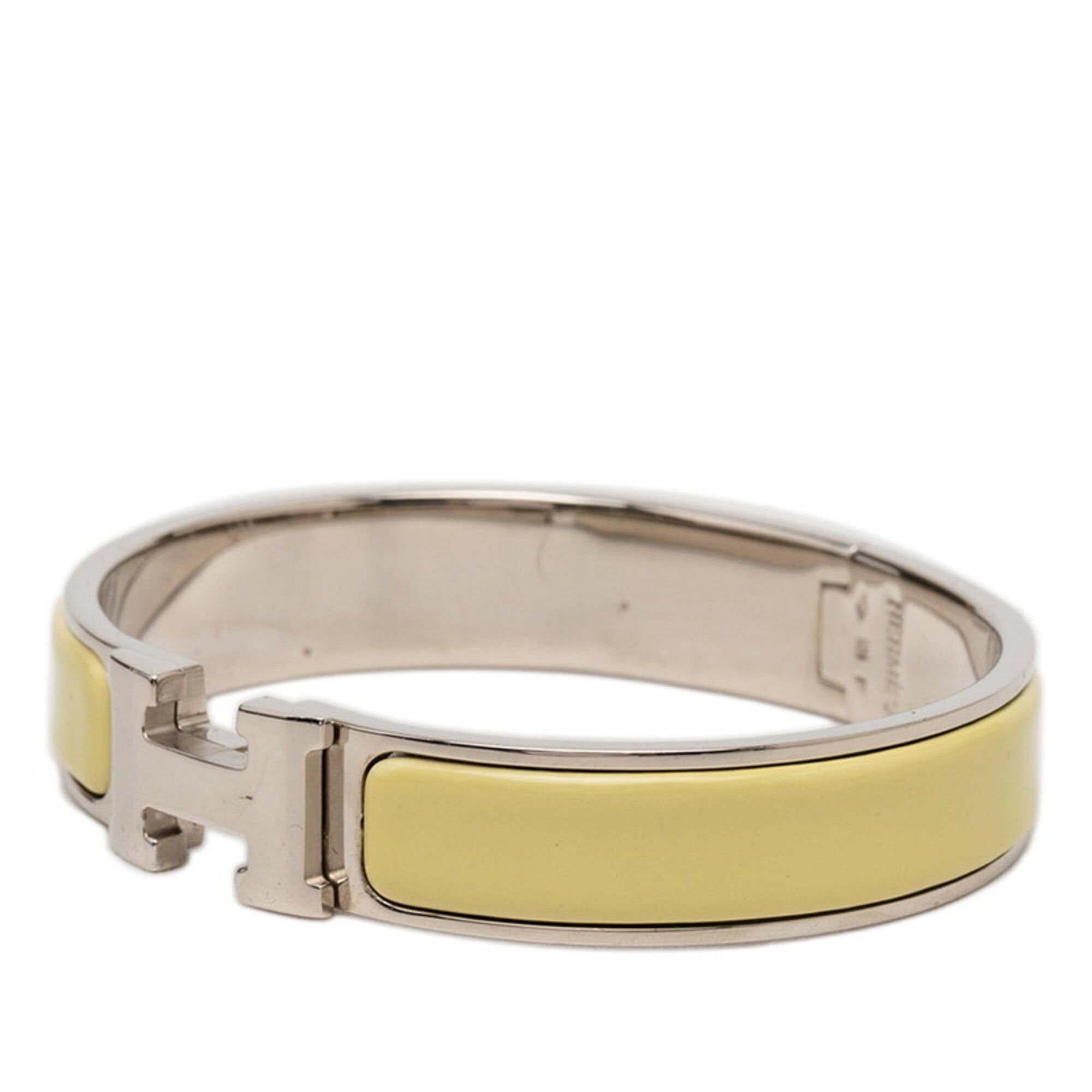 Hermes Hermes Clic Clac H PM Bracelet, Silver and Yellow Metal Enamel, Women's. Size ONE SIZE - 2 Thumbnail