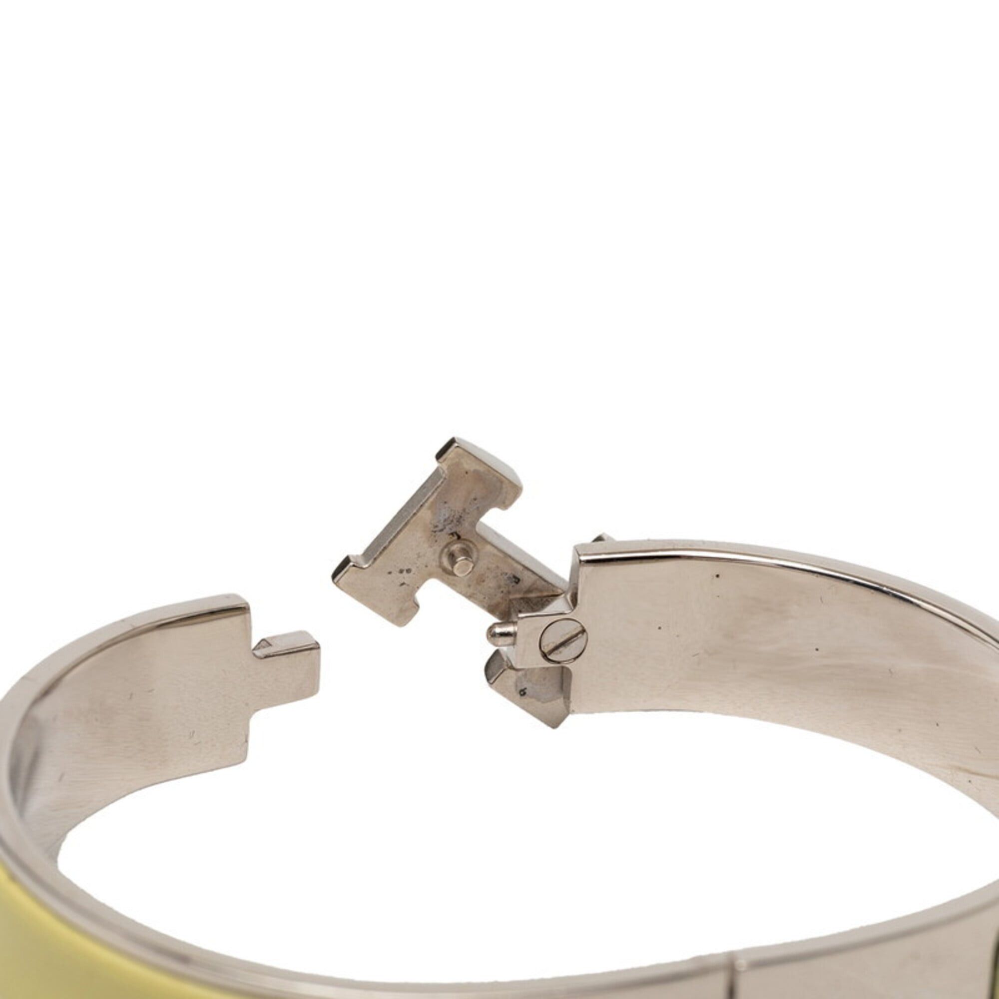 Hermes Hermes Clic Clac H PM Bracelet, Silver and Yellow Metal Enamel, Women's. Size ONE SIZE - 4 Thumbnail