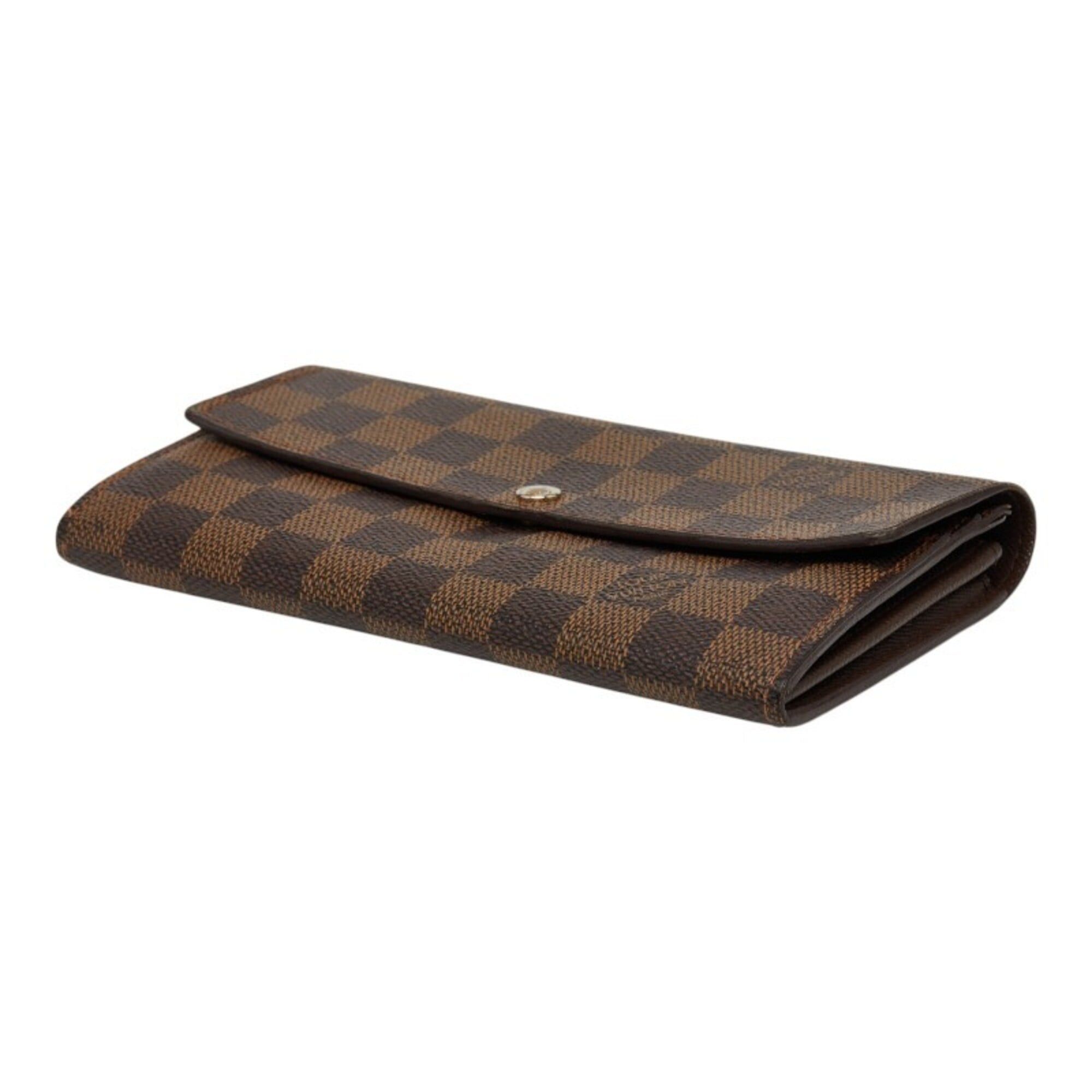 Louis Vuitton Louis Vuitton Damier Portefeuille Sarah Long Wallet N61734 Brown Leather Women's LOUIS VUITTON Size ONE SIZE - 4 Thumbnail