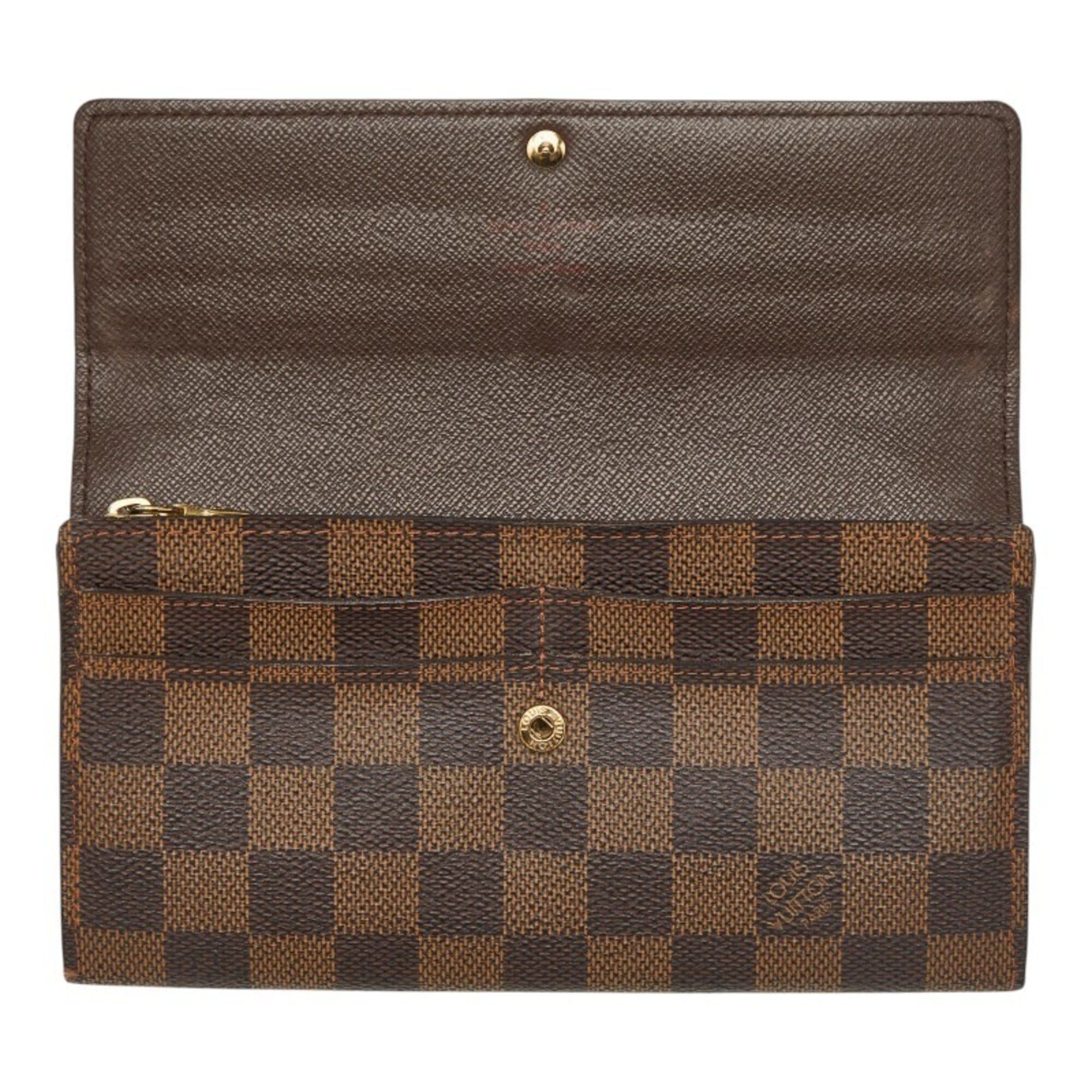 Louis Vuitton Louis Vuitton Damier Portefeuille Sarah Long Wallet N61734 Brown Leather Women's LOUIS VUITTON Size ONE SIZE - 7 Thumbnail