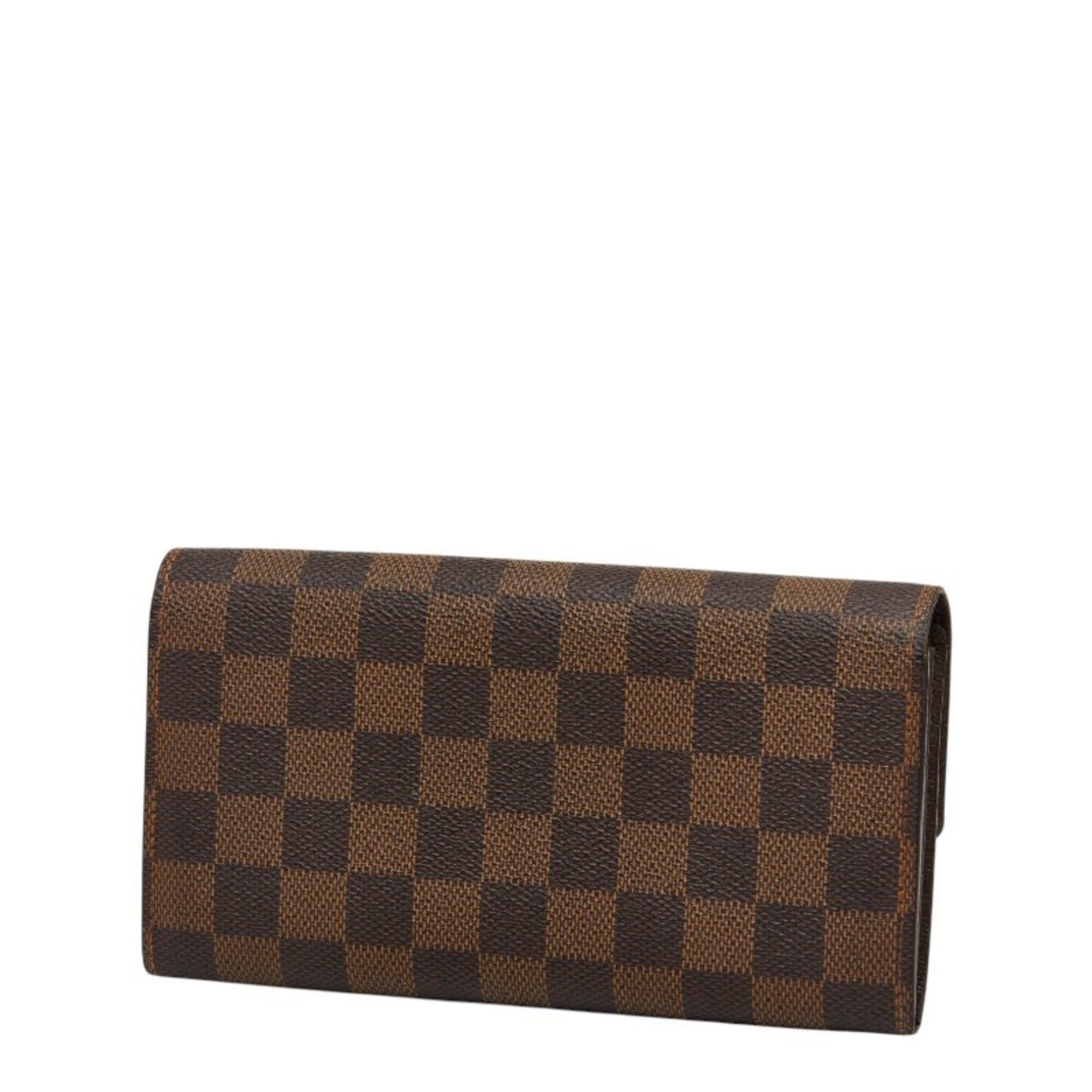 Louis Vuitton Louis Vuitton Damier Portefeuille Sarah Long Wallet N61734 Brown Leather Women's LOUIS VUITTON Size ONE SIZE - 2 Thumbnail