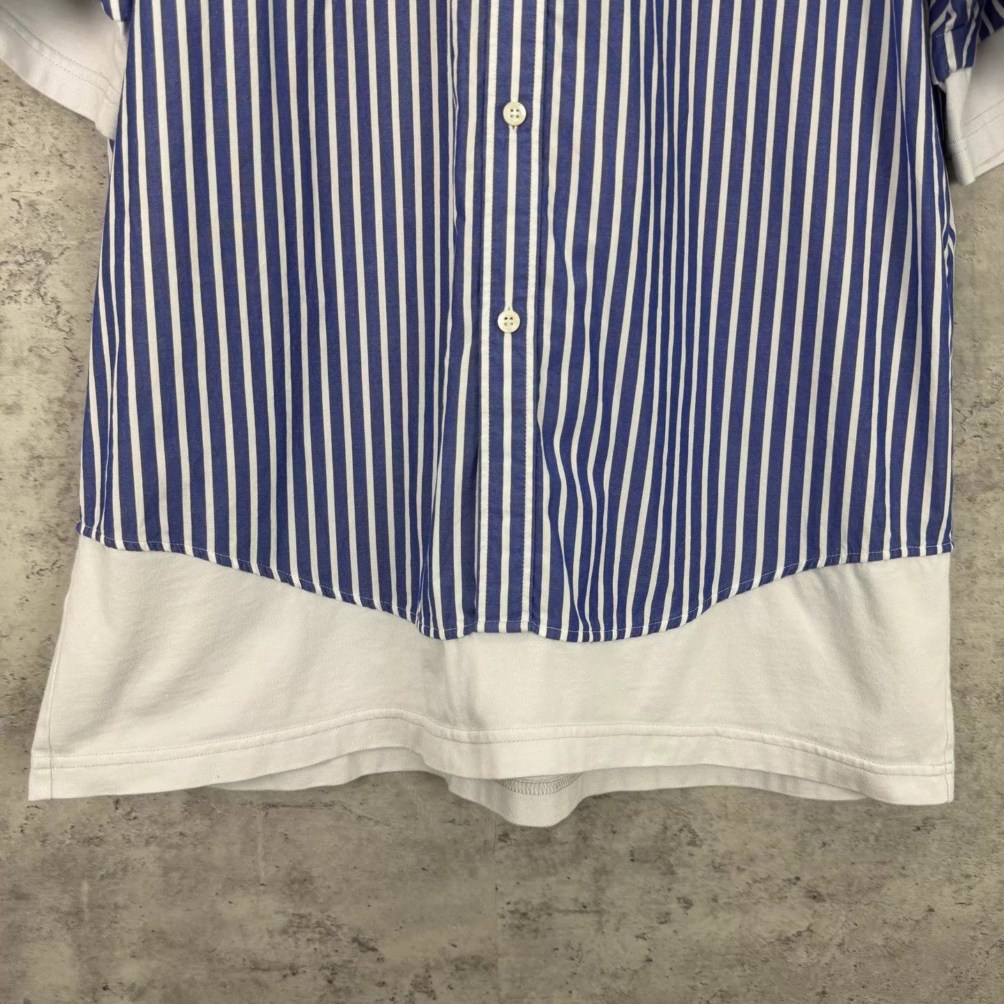 Balenciaga Blue Striped Short Sleeve Button-Up Shirt XS Size US XS / EU 42 / 0 - 4 Thumbnail