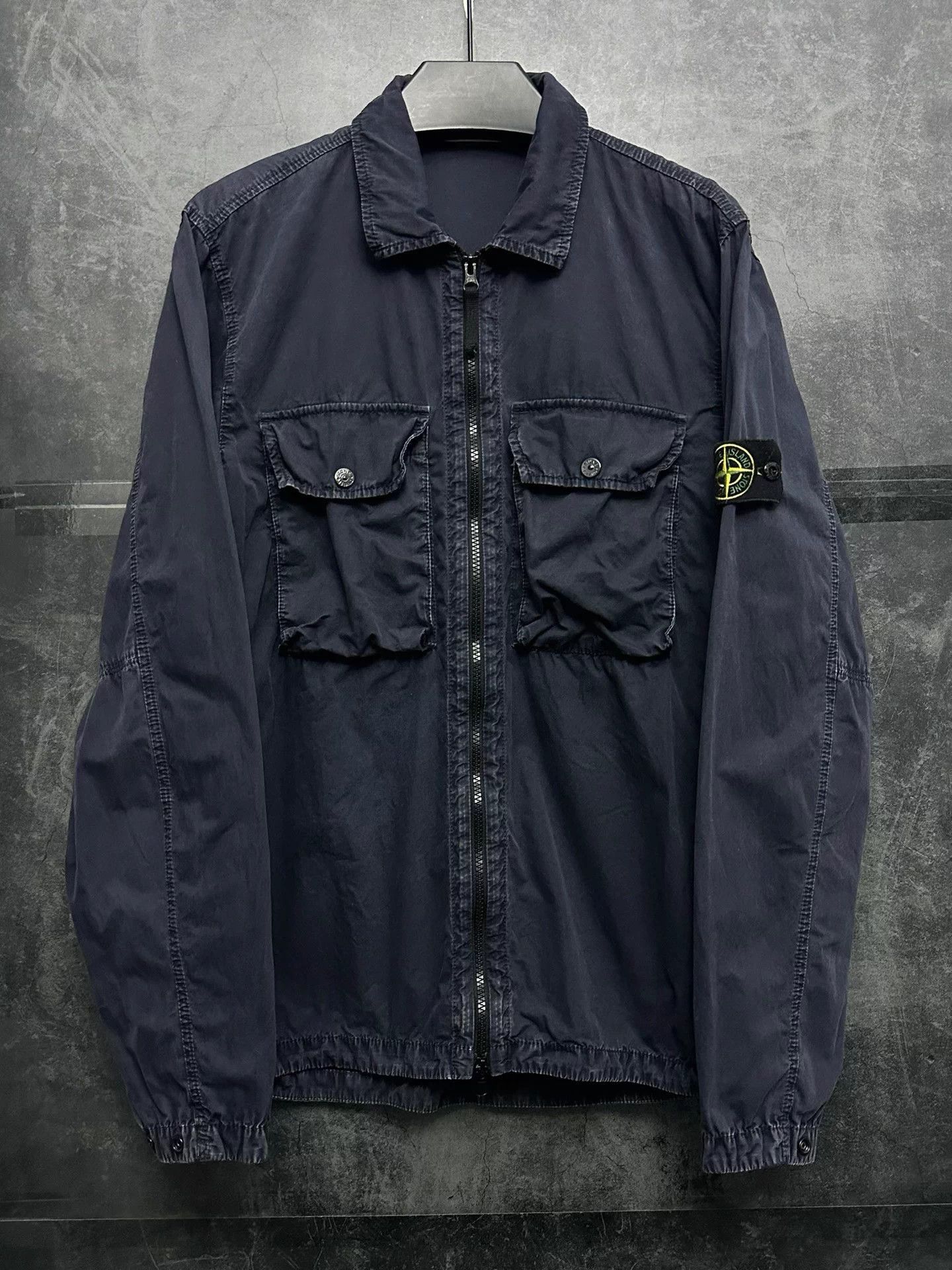 Stone Island Blue Lightweight Jacket with Zip and Pockets Size US L / EU 52-54 / 3 - 2 Thumbnail