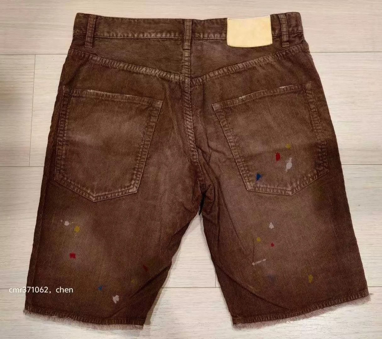 Visvim Brown Corduroy Shorts with Paint Splatters Size 30 Size US 30 / EU 46 - 5 Thumbnail
