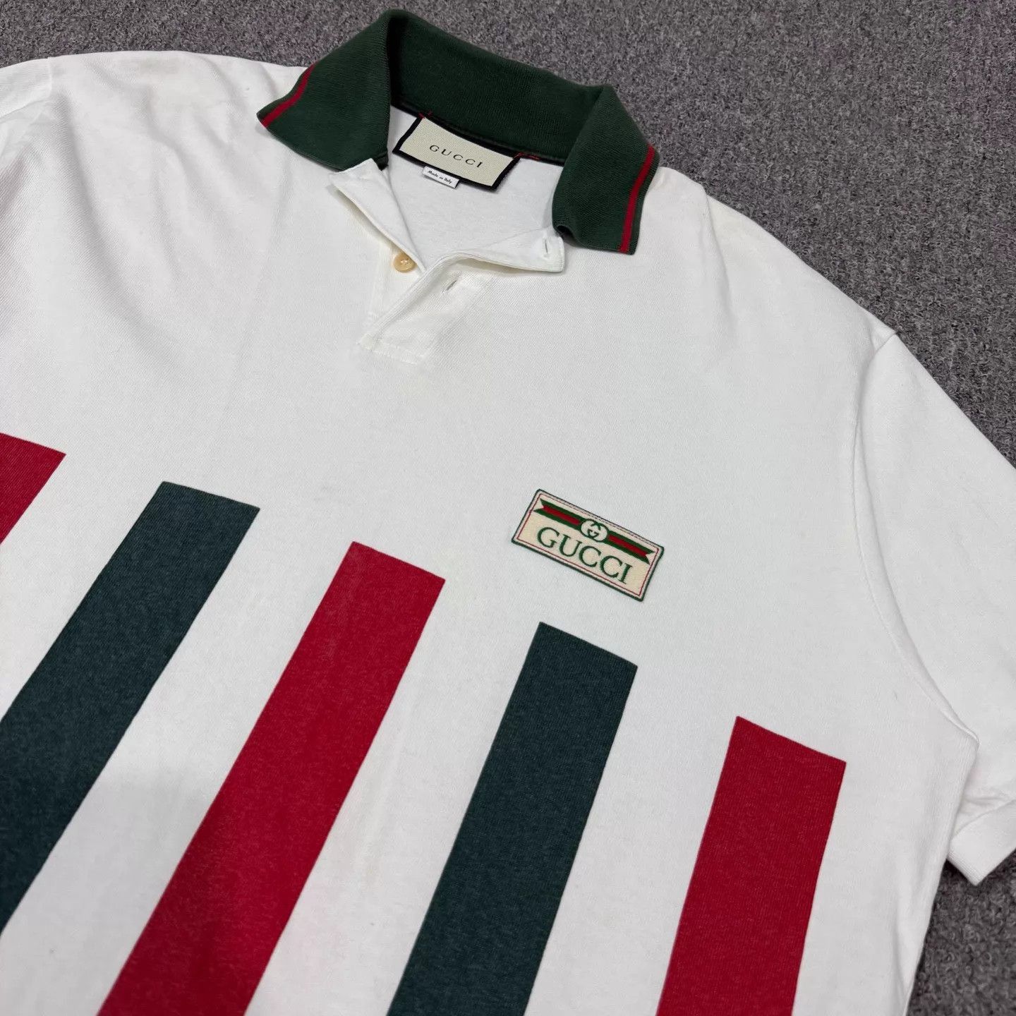 Gucci Multi Striped Short Sleeve Polo Shirt Size US L / EU 52-54 / 3 - 3 Thumbnail