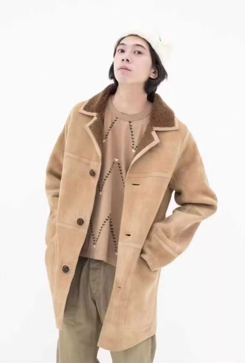 Visvim Black Suede Leather Trim Heavy Coat Size M Size US M / EU 48-50 / 2 - 9 Thumbnail