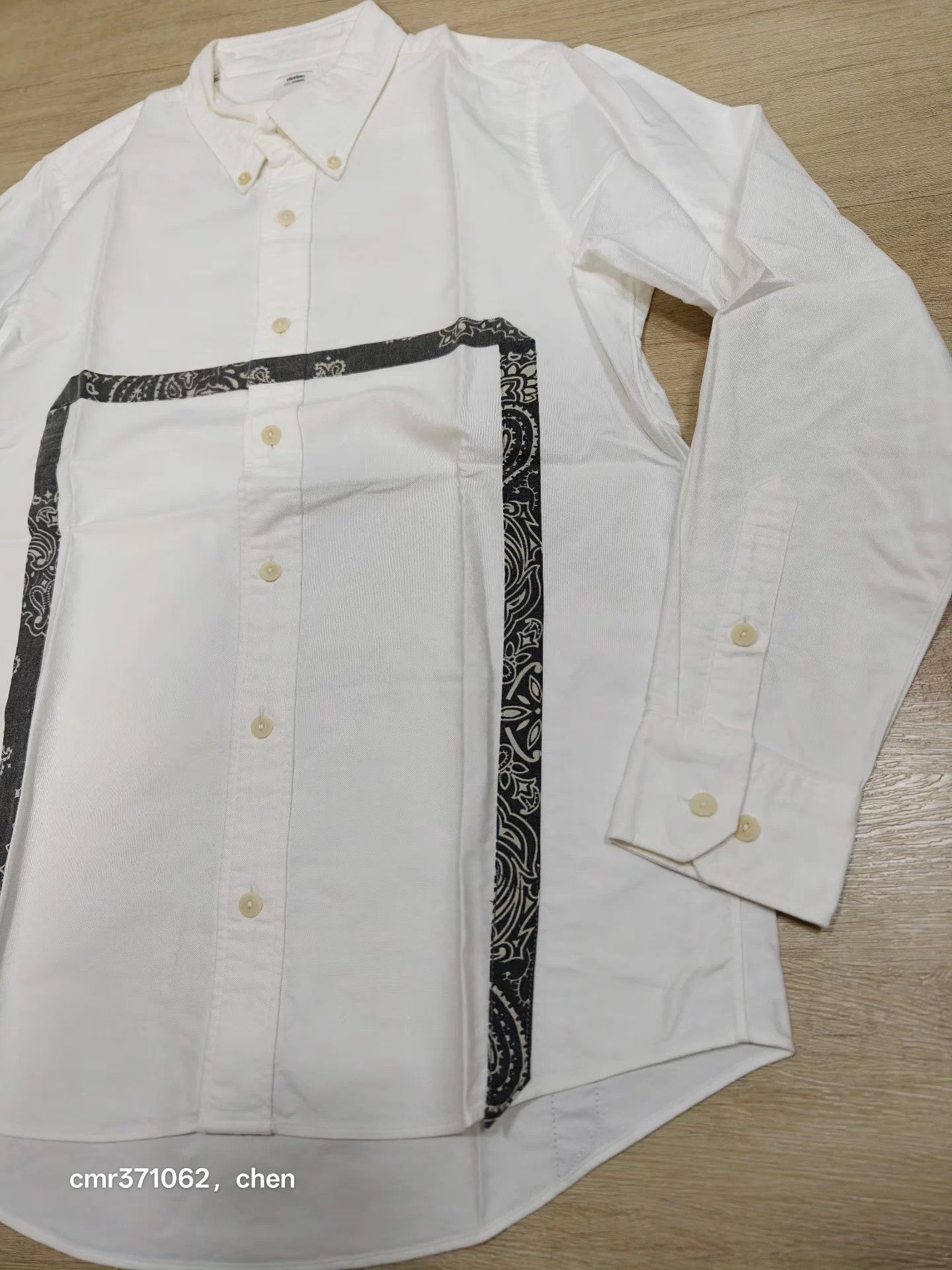 Visvim White Long Sleeve Button-Up Shirt with Bandana Detail Size US S / EU 44-46 / 1 - 4 Thumbnail
