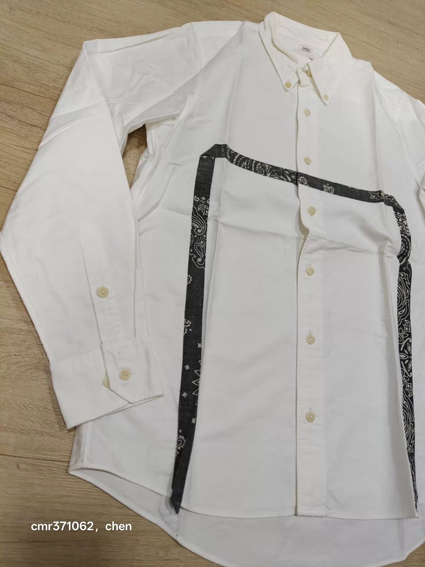 Visvim White Long Sleeve Button-Up Shirt with Bandana Detail Size US S / EU 44-46 / 1 - 3 Thumbnail
