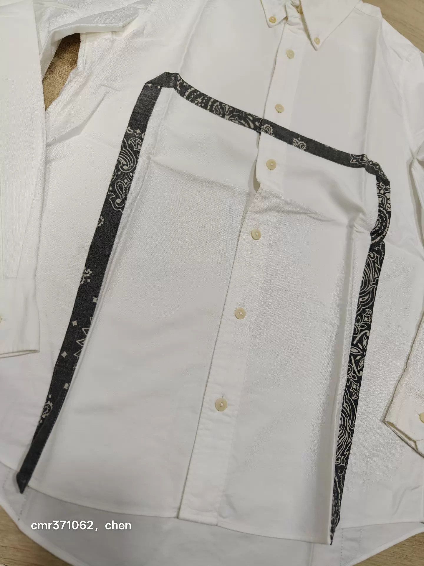 Visvim White Long Sleeve Button-Up Shirt with Bandana Detail Size US S / EU 44-46 / 1 - 5 Thumbnail