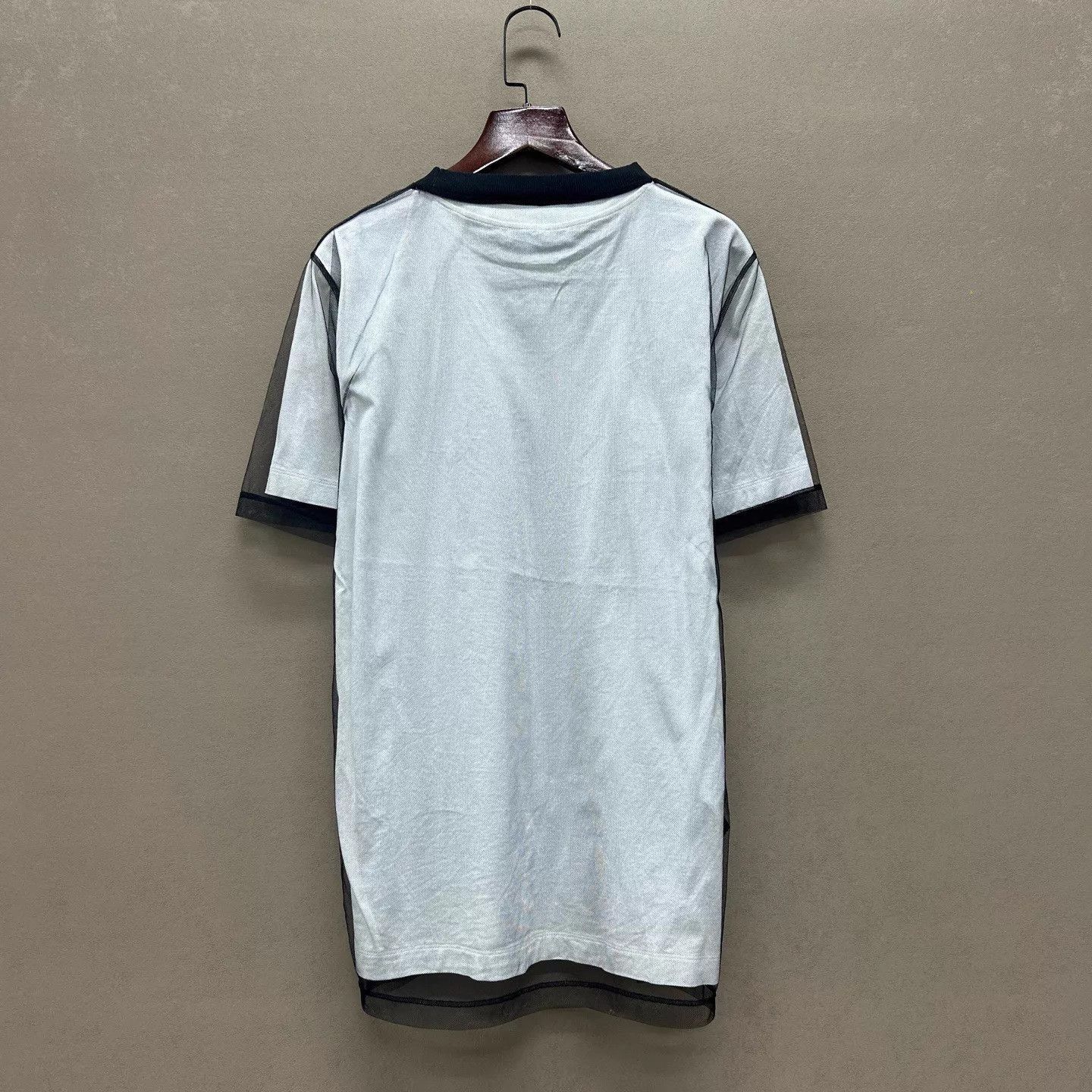 Prada Mesh Overlay Short Sleeve Shirt Size US M / EU 48-50 / 2 - 2 Thumbnail
