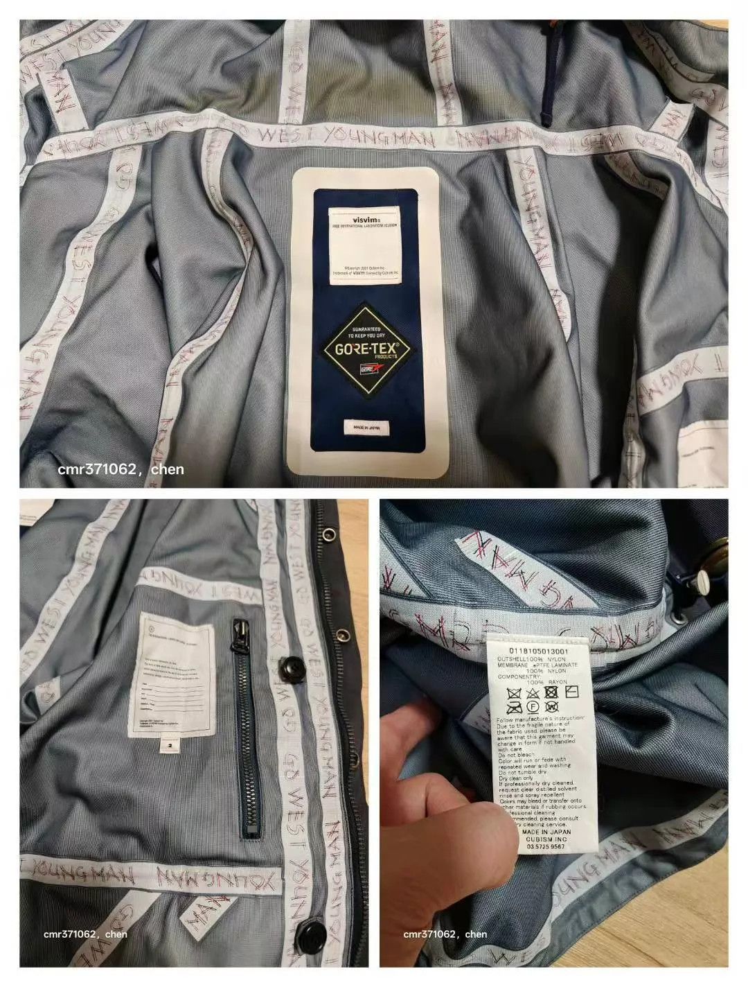 Visvim Blue Hooded Light Jacket with Pockets - Size M Size US M / EU 48-50 / 2 - 8 Thumbnail