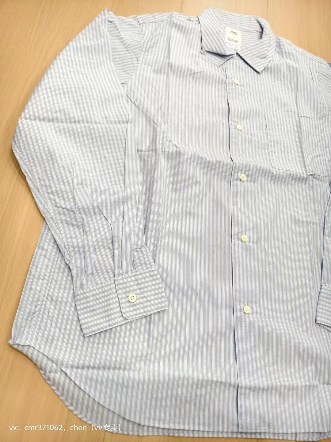 Visvim Blue Striped Long-Sleeve Button-Up Shirt Size US L / EU 52-54 / 3 - 3 Thumbnail