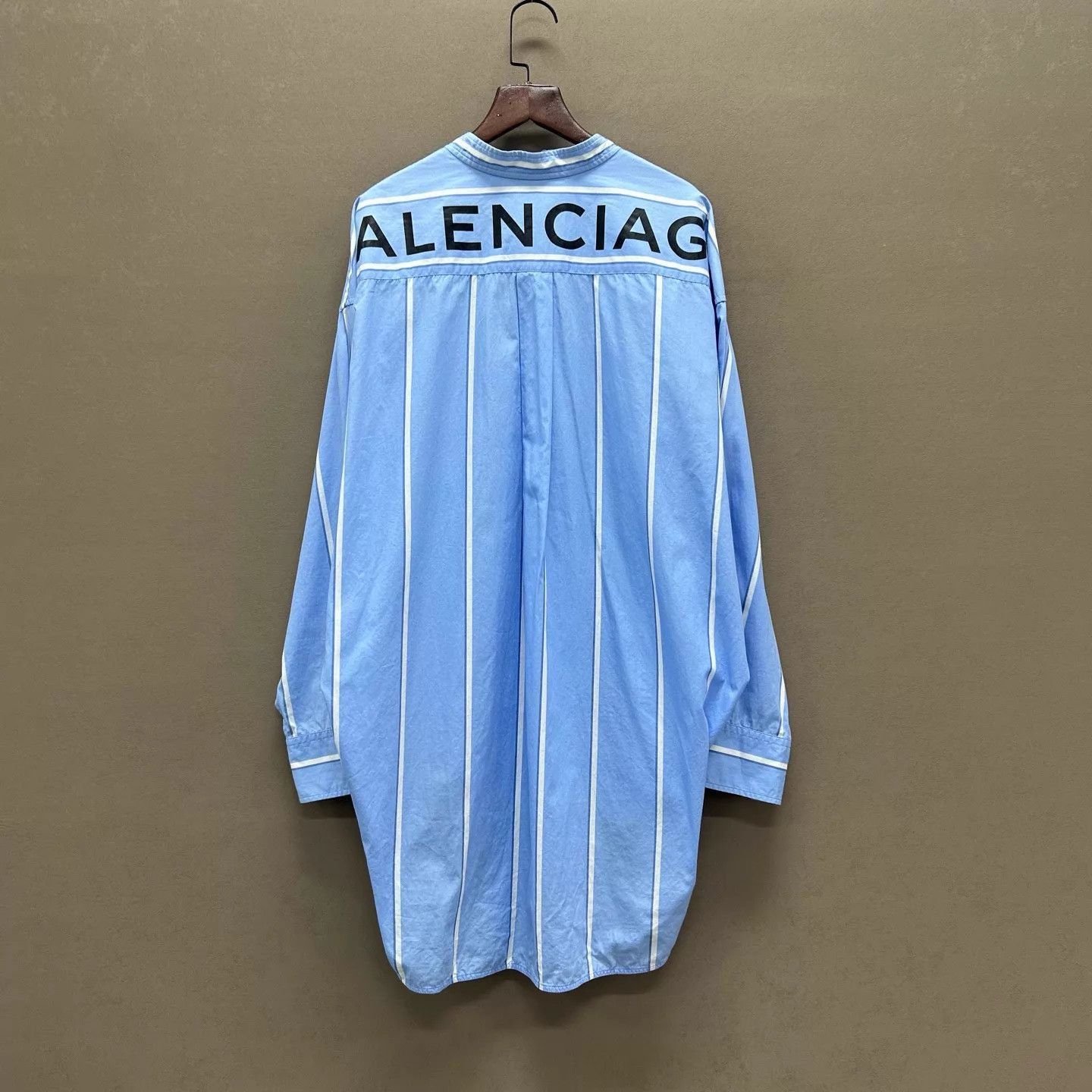 Balenciaga Blue Striped Long Sleeve Button-Up Shirt Size US XXS / EU 40 - 2 Thumbnail