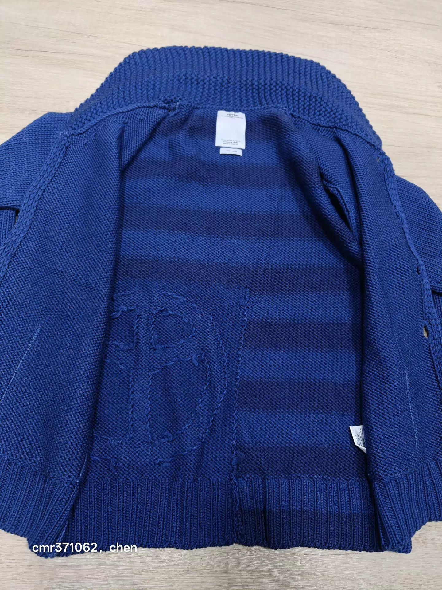 Visvim Blue Button-Front Collared Knit Cardigan Size US S / EU 44-46 / 1 - 8 Thumbnail
