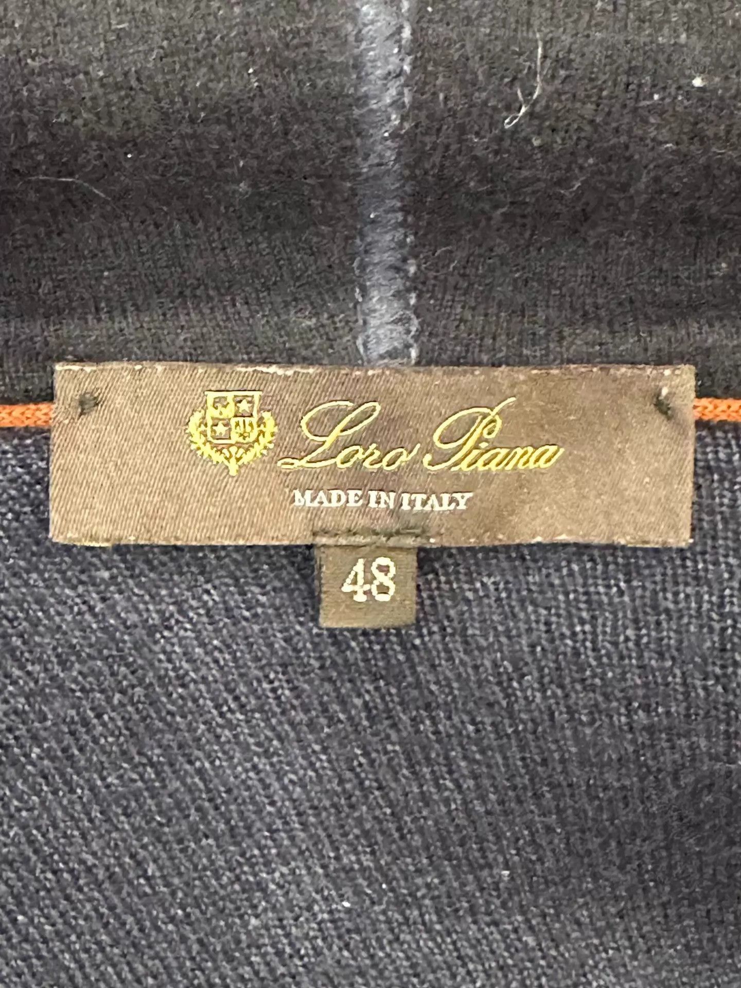 Loro Piana Blue Zip-Up Hoodie with Kangaroo Pocket Size US M / EU 48-50 / 2 - 4 Thumbnail