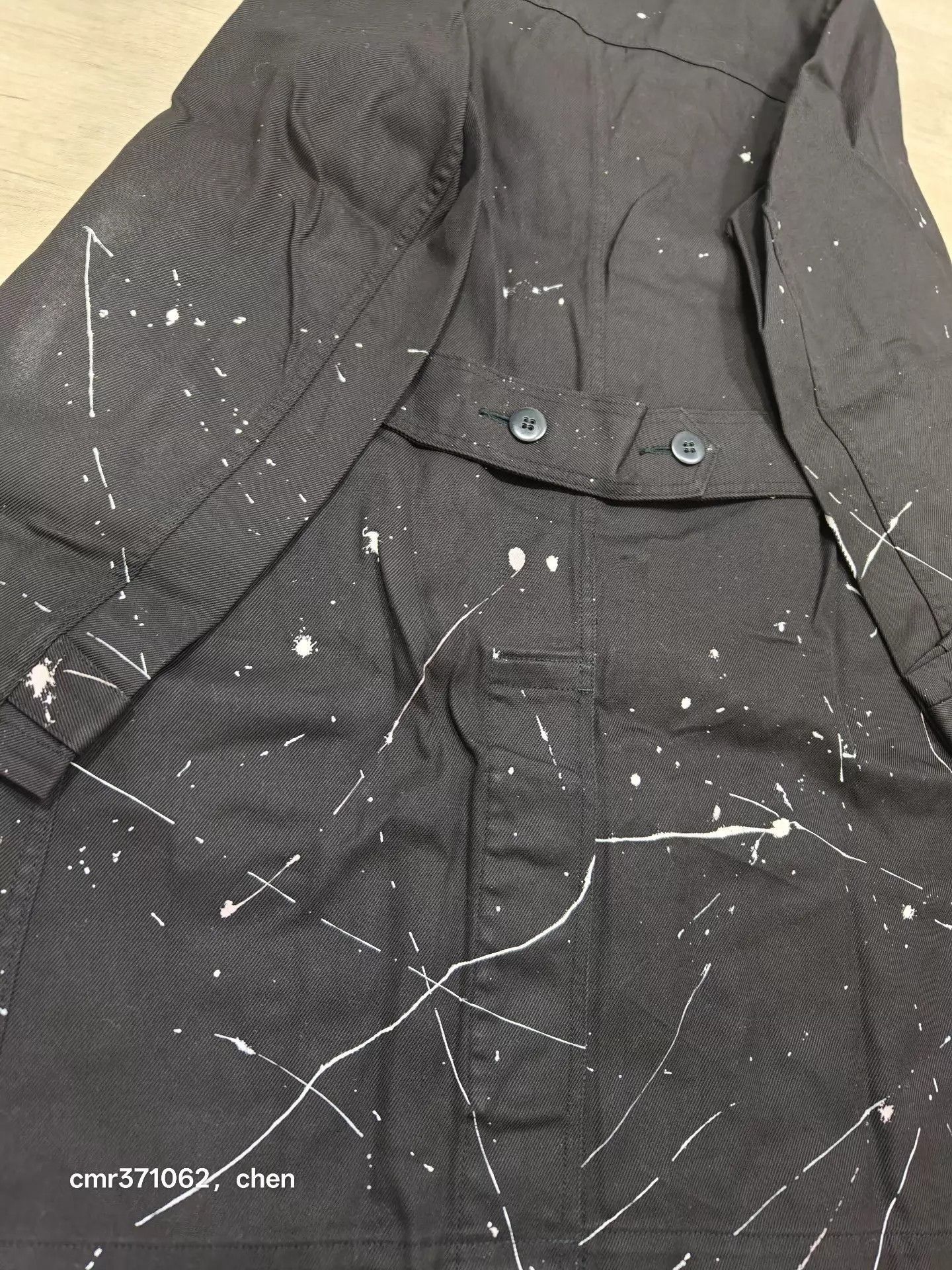 Visvim Black Paint Splatter Long Coat Size M Size US M / EU 48-50 / 2 - 7 Thumbnail