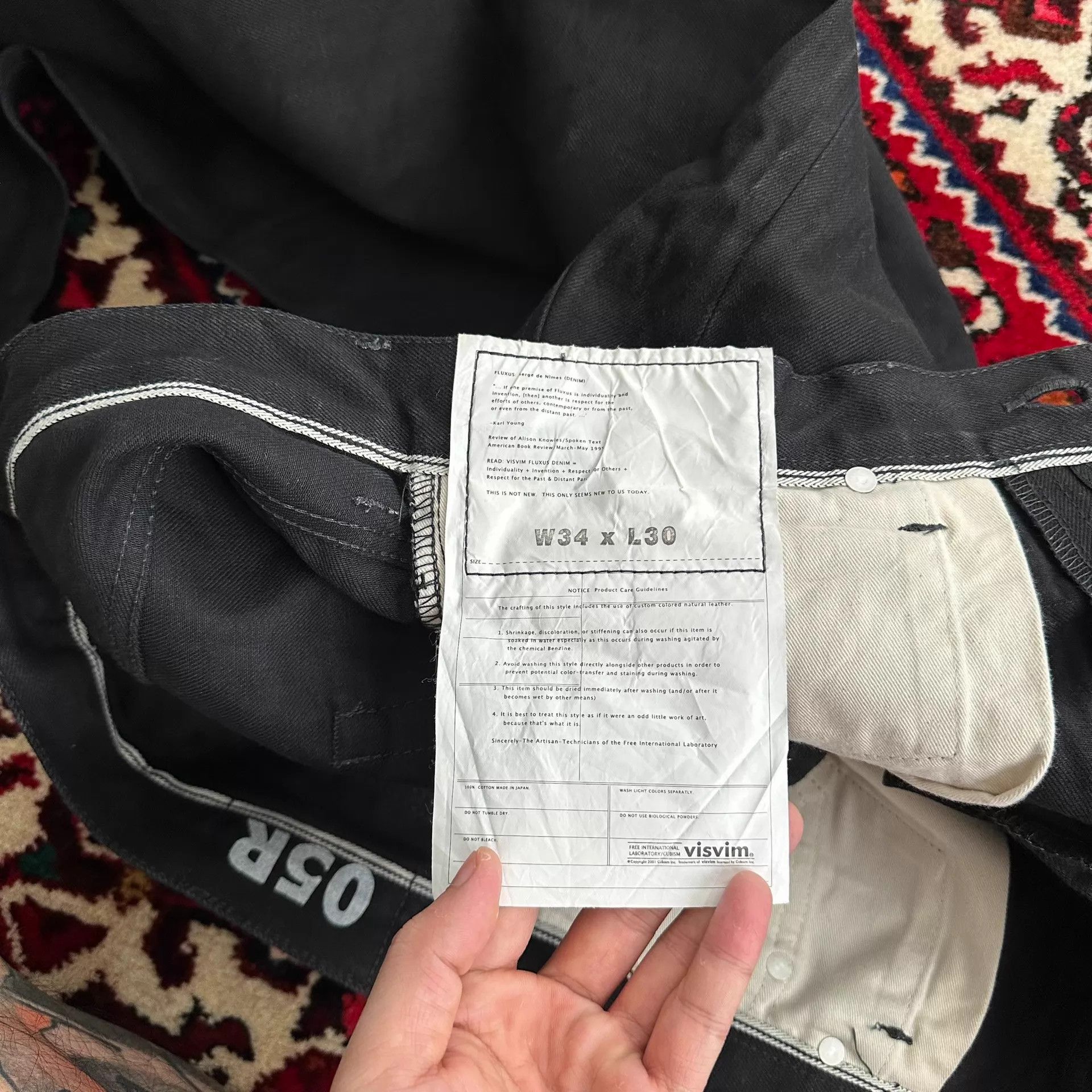 Visvim Black Denim Pants - Size 34 Size US 34 / EU 50 - 8 Thumbnail