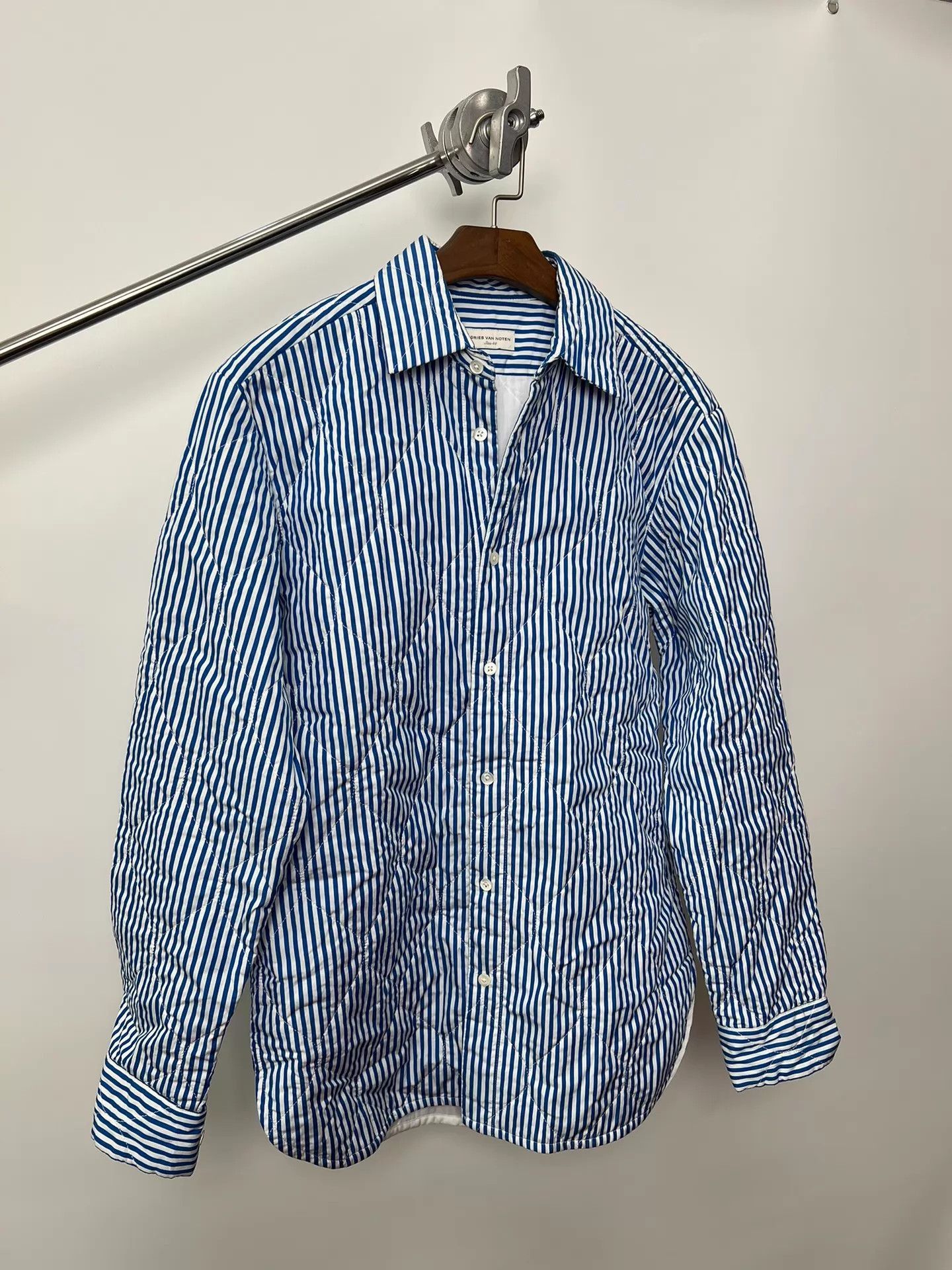 Dries Van Noten Blue Striped Long Sleeve Button Up Shirt Size US S / EU 44-46 / 1 - 2 Thumbnail