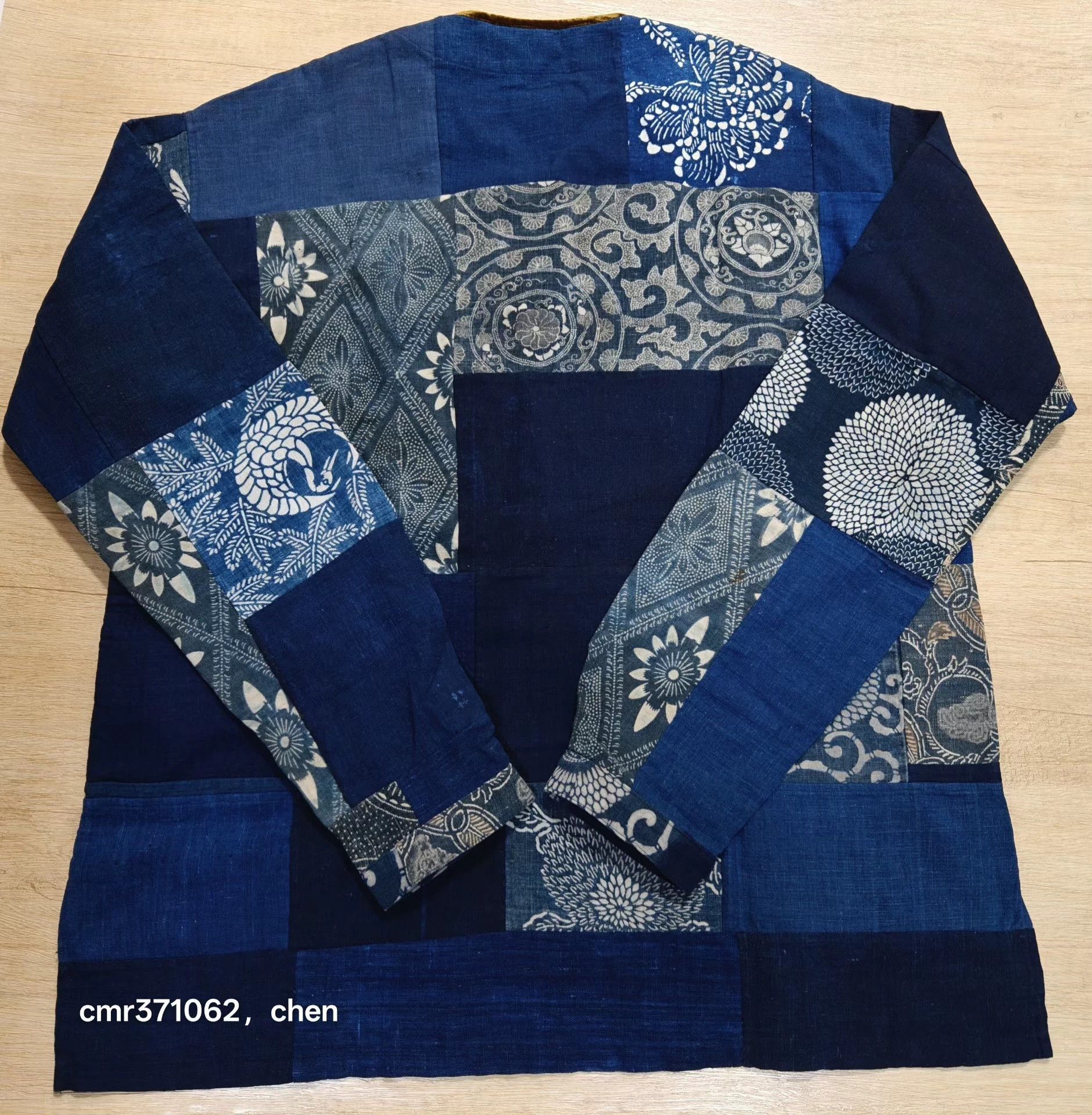 Visvim Blue Patchwork Long-Sleeve Shirt XL Size US XL / EU 56 / 4 - 6 Thumbnail