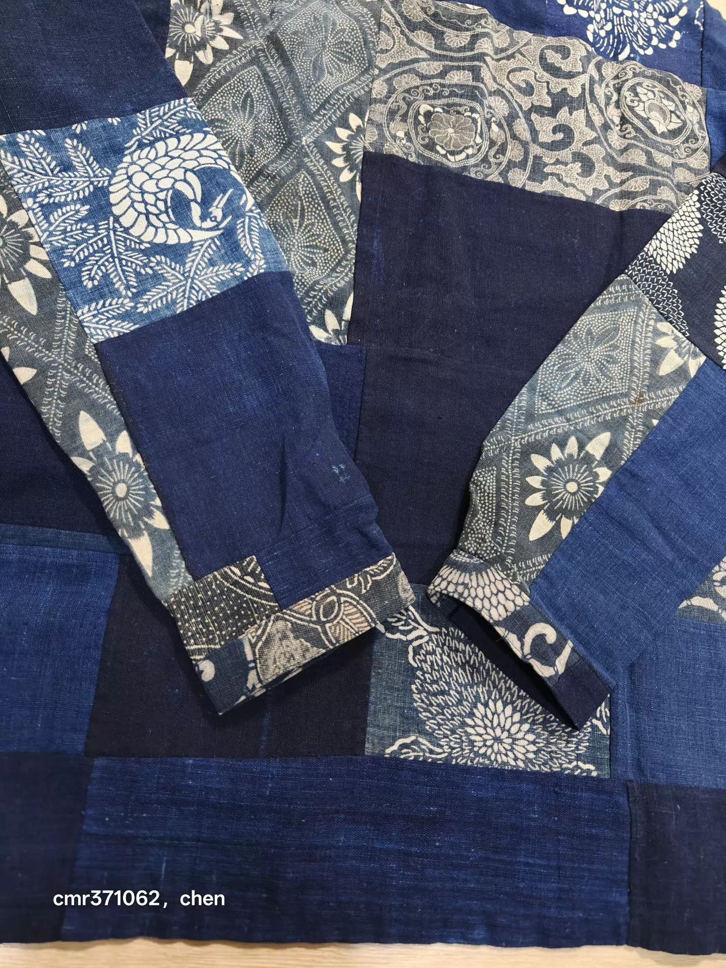 Visvim Blue Patchwork Long-Sleeve Shirt XL Size US XL / EU 56 / 4 - 7 Thumbnail
