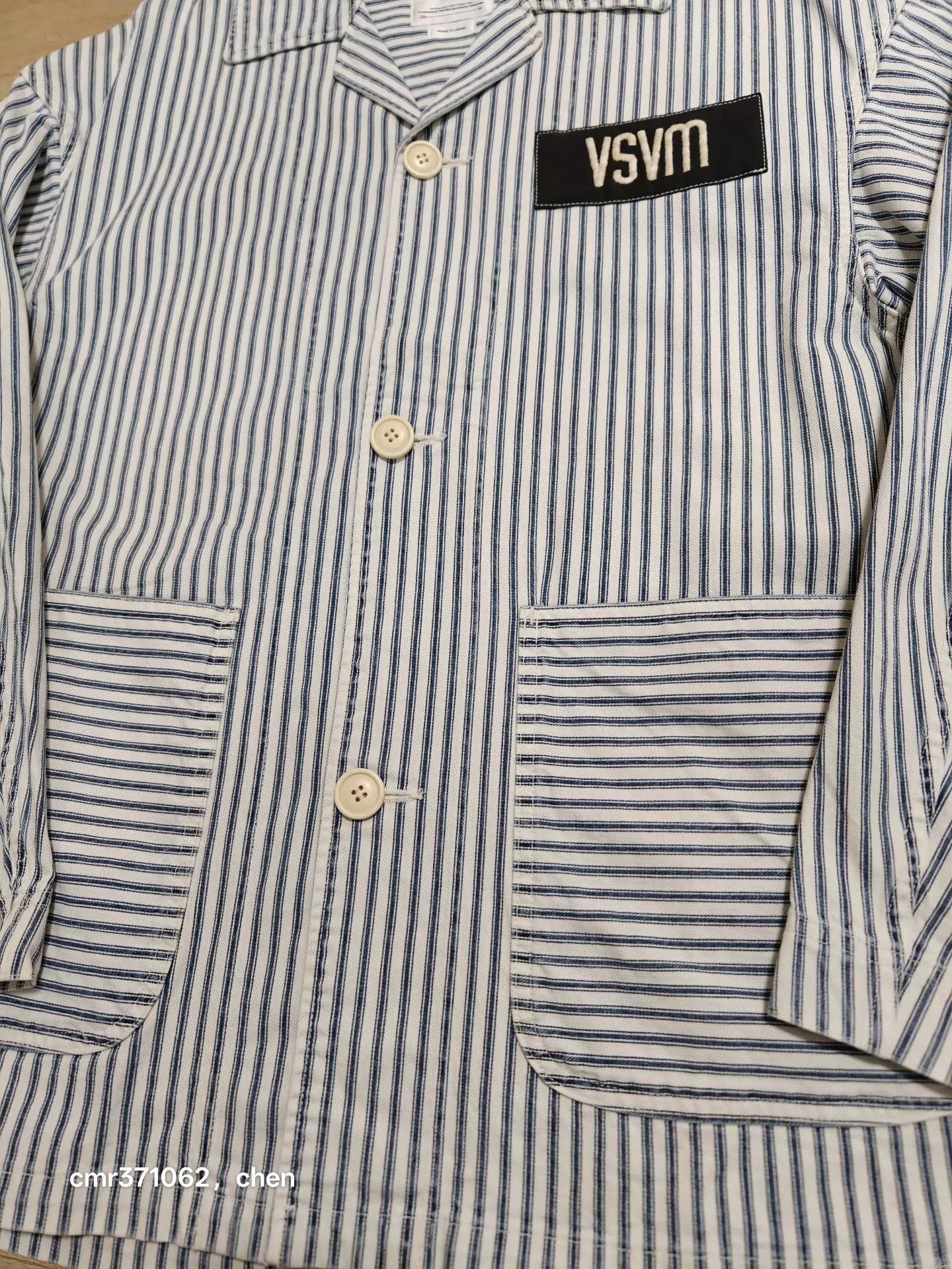 Visvim Blue Striped Button-Up Shirt Size M Size US M / EU 48-50 / 2 - 5 Thumbnail