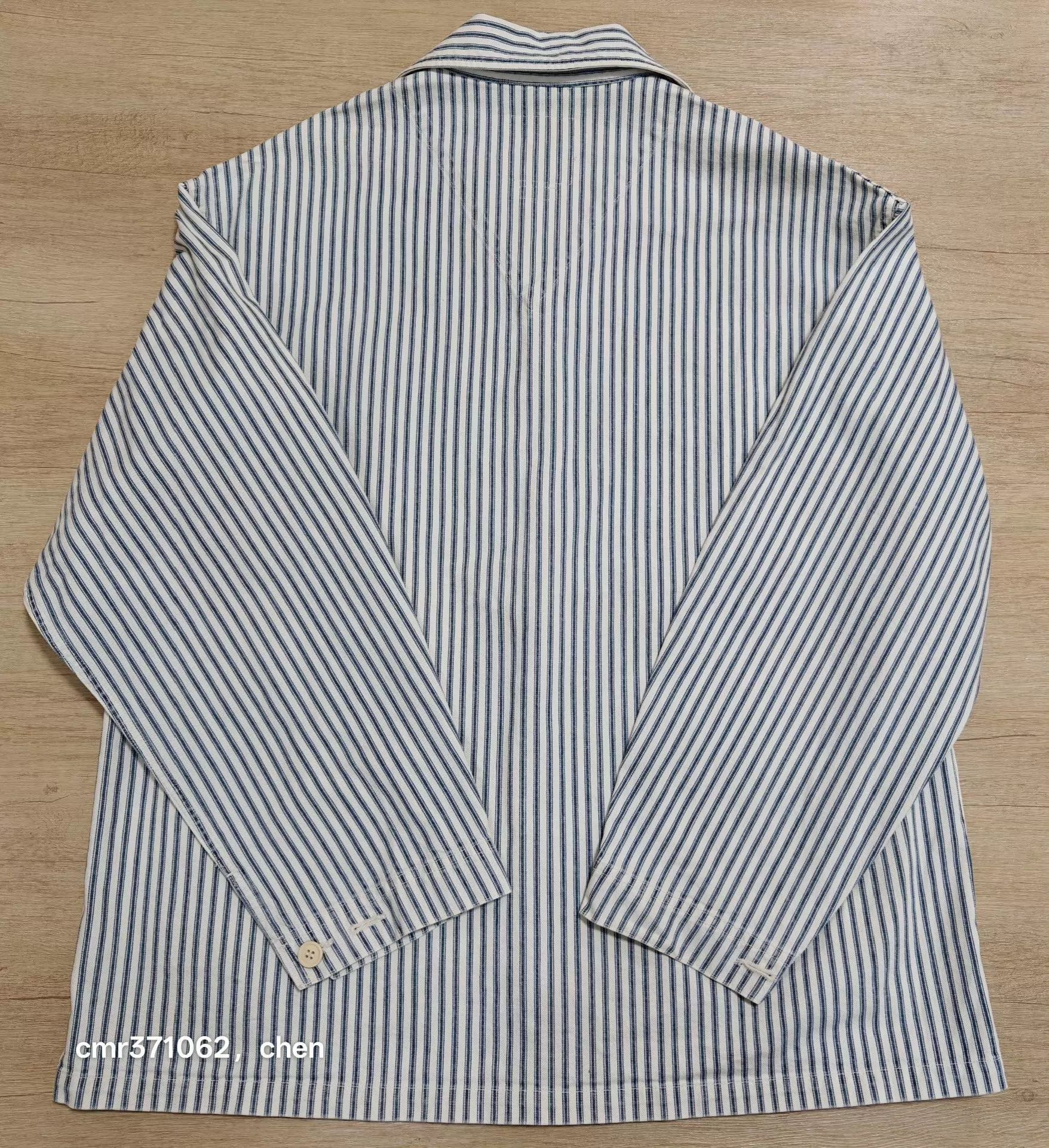 Visvim Blue Striped Button-Up Shirt Size M Size US M / EU 48-50 / 2 - 6 Thumbnail