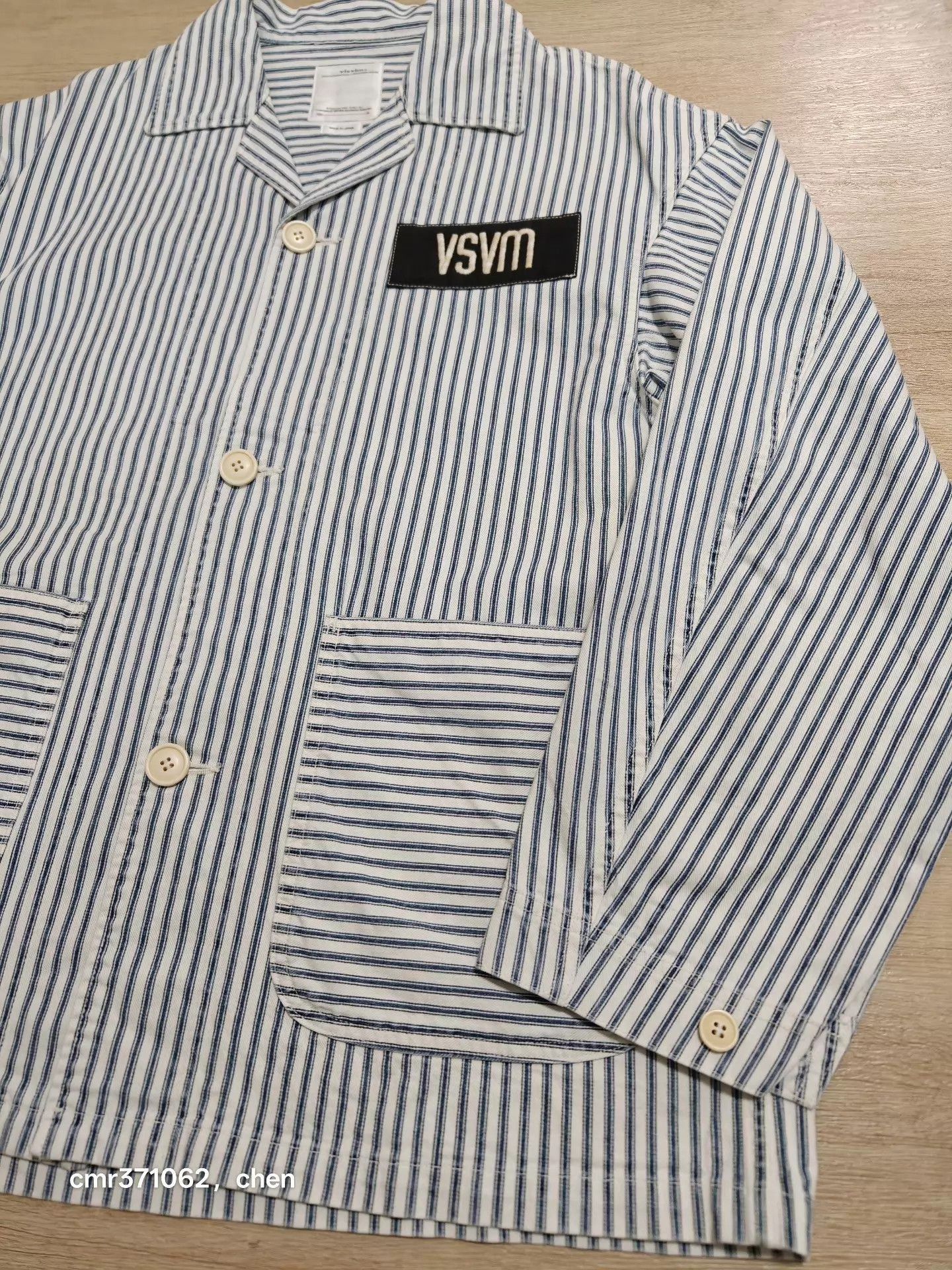 Visvim Blue Striped Button-Up Shirt Size M Size US M / EU 48-50 / 2 - 3 Thumbnail