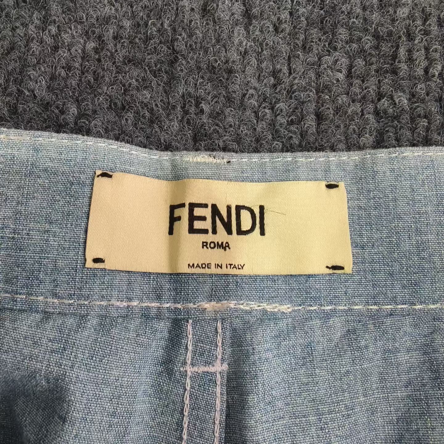 Fendi FENDI Double F Thin Wide-Leg Jeans Size 40" / US 18 - 4 Thumbnail