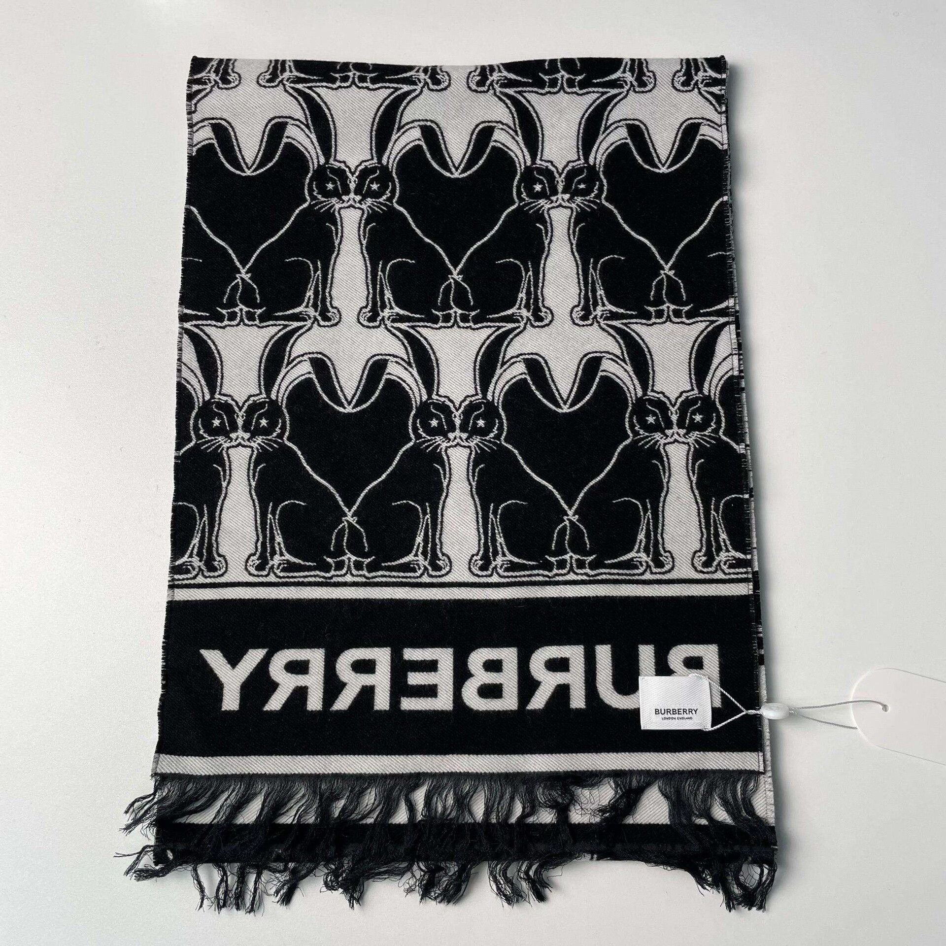 Burberry Burberry Limited Rabbit Fringed Scarf Size ONE SIZE - 3 Thumbnail