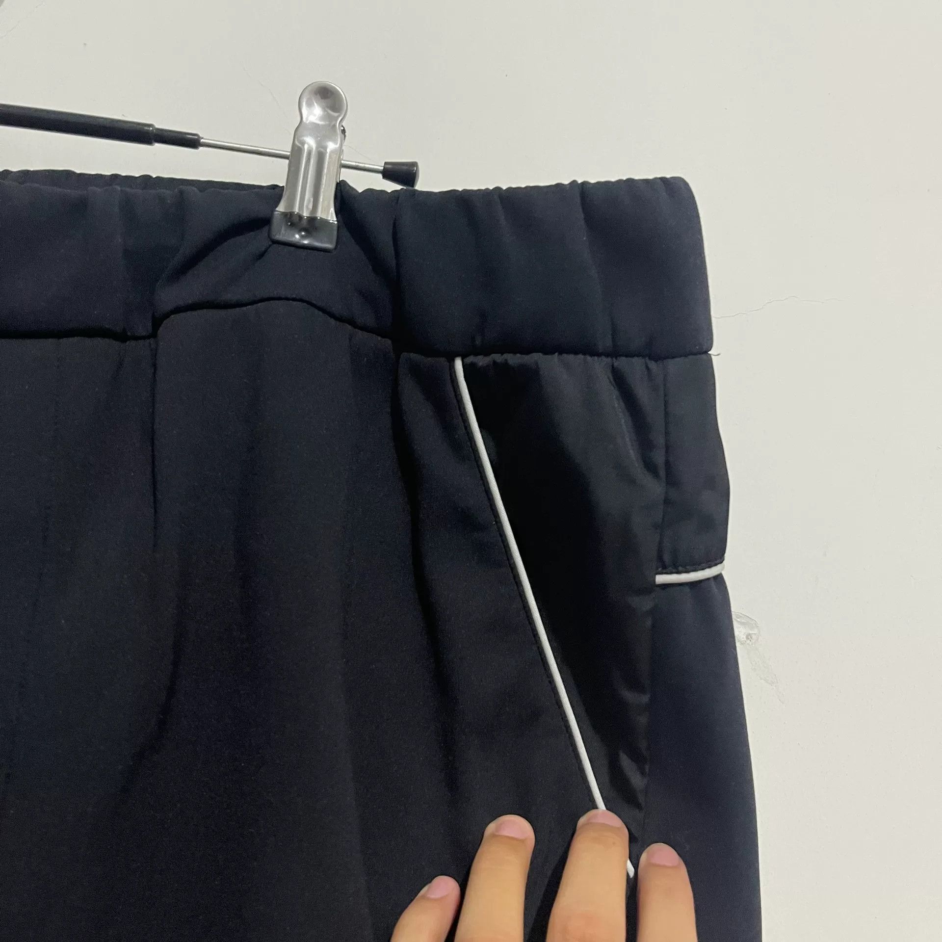 Prada Prada Black Sports Pants Triangular Logo Size US 32 / EU 48 - 2 Thumbnail