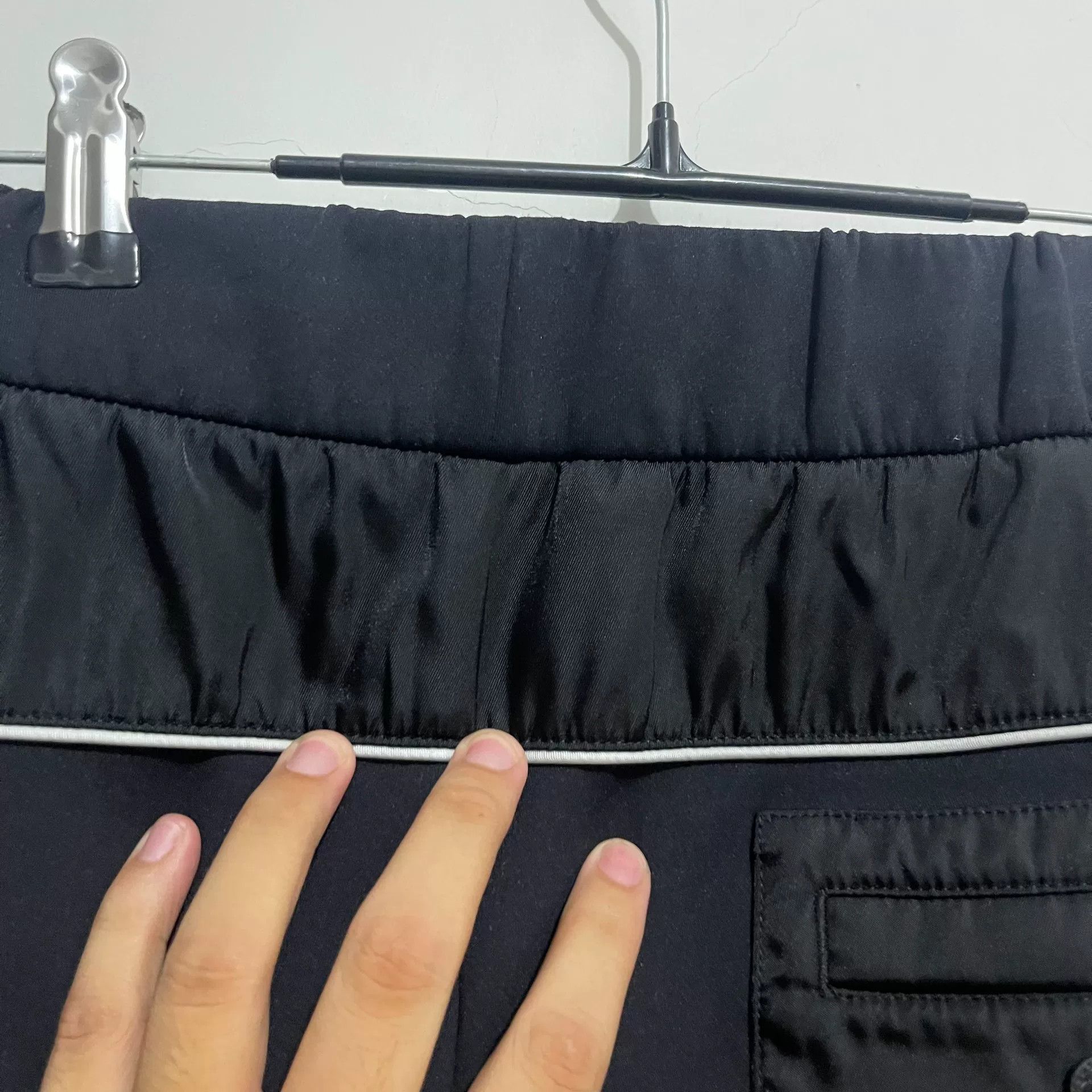 Prada Prada Black Sports Pants Triangular Logo Size US 32 / EU 48 - 7 Thumbnail