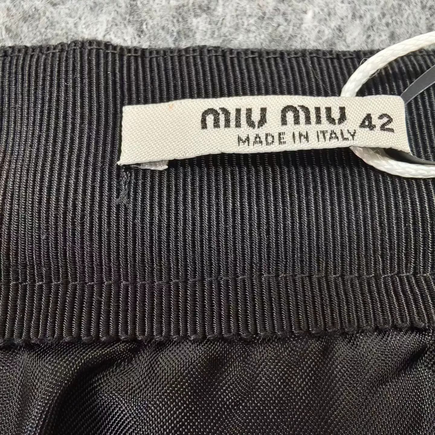 Miu Miu Miu Miu Houndstooth Wool Skirt Size 42" / US 20 - 3 Thumbnail