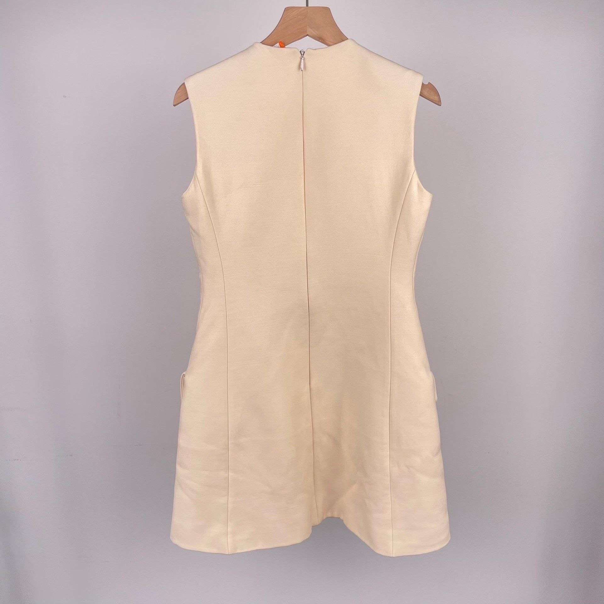 Dior Dior Light Yellow Silk Wool Dress Size XXS / US 00 / IT 34 - 2 Thumbnail