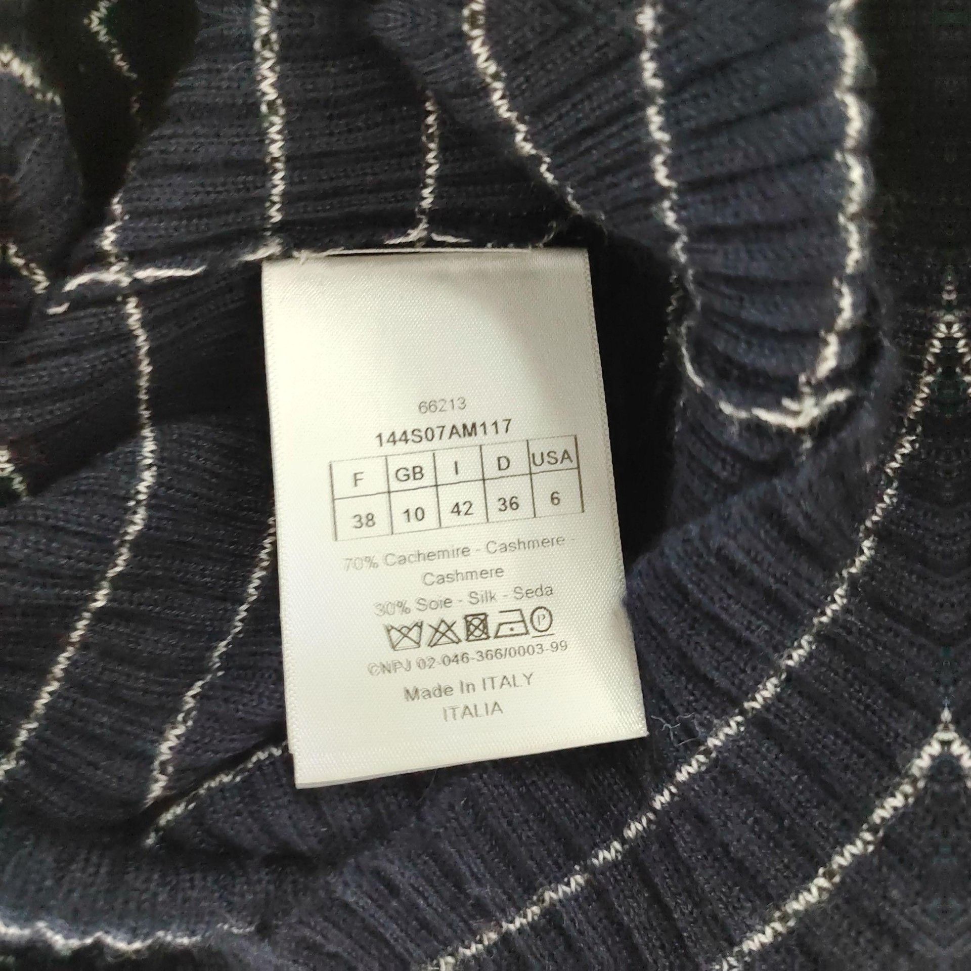 Dior Dior Dark Blue Striped Bee Logo Knit Top Size S / US 4 / IT 40 - 4 Thumbnail